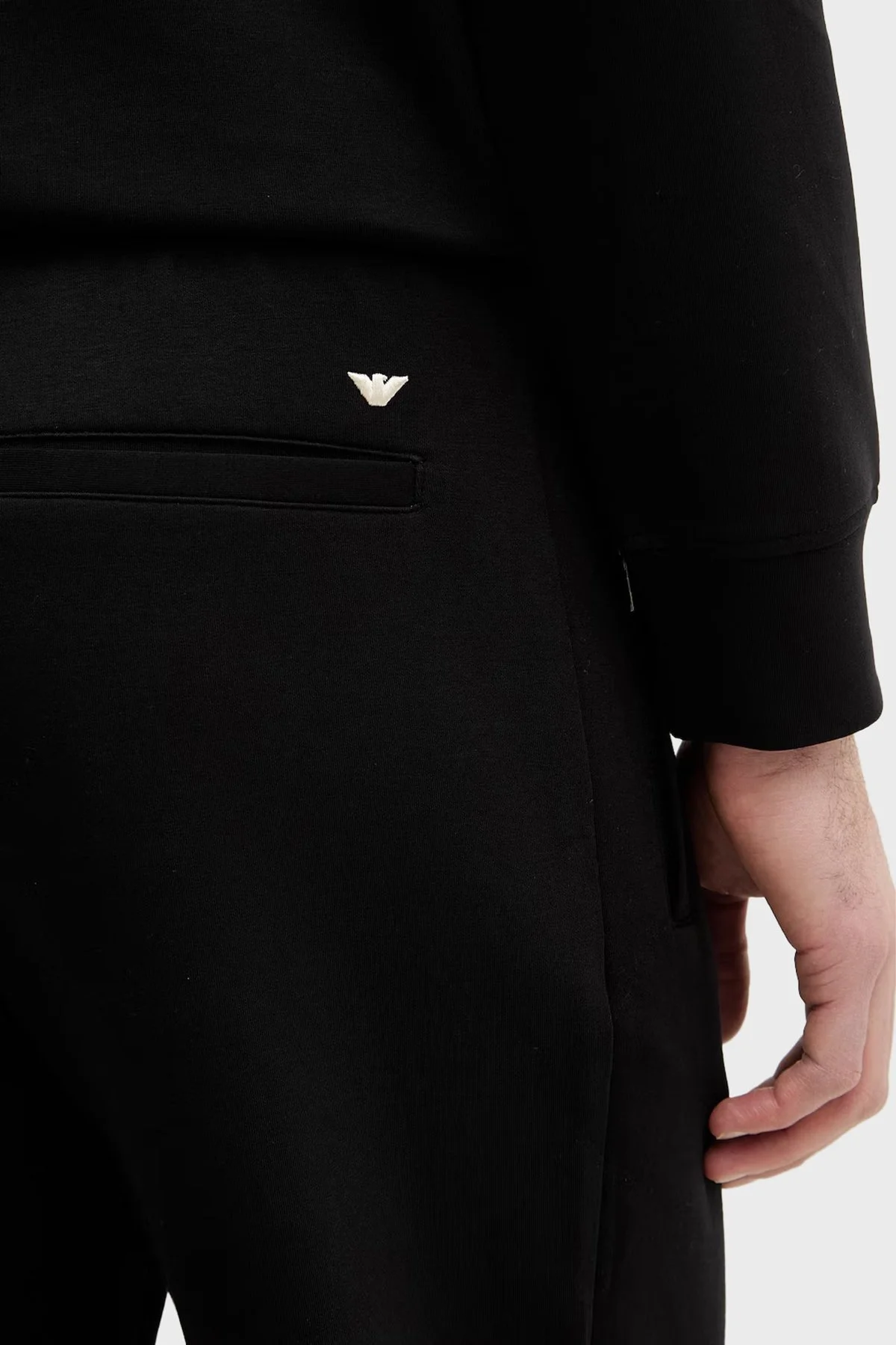 Emporio Armani Pamuklu Regular Fit Logolu Yüksek Bel Erkek Pantolon EM004542 AF10013 UC001 SİYAH - 4