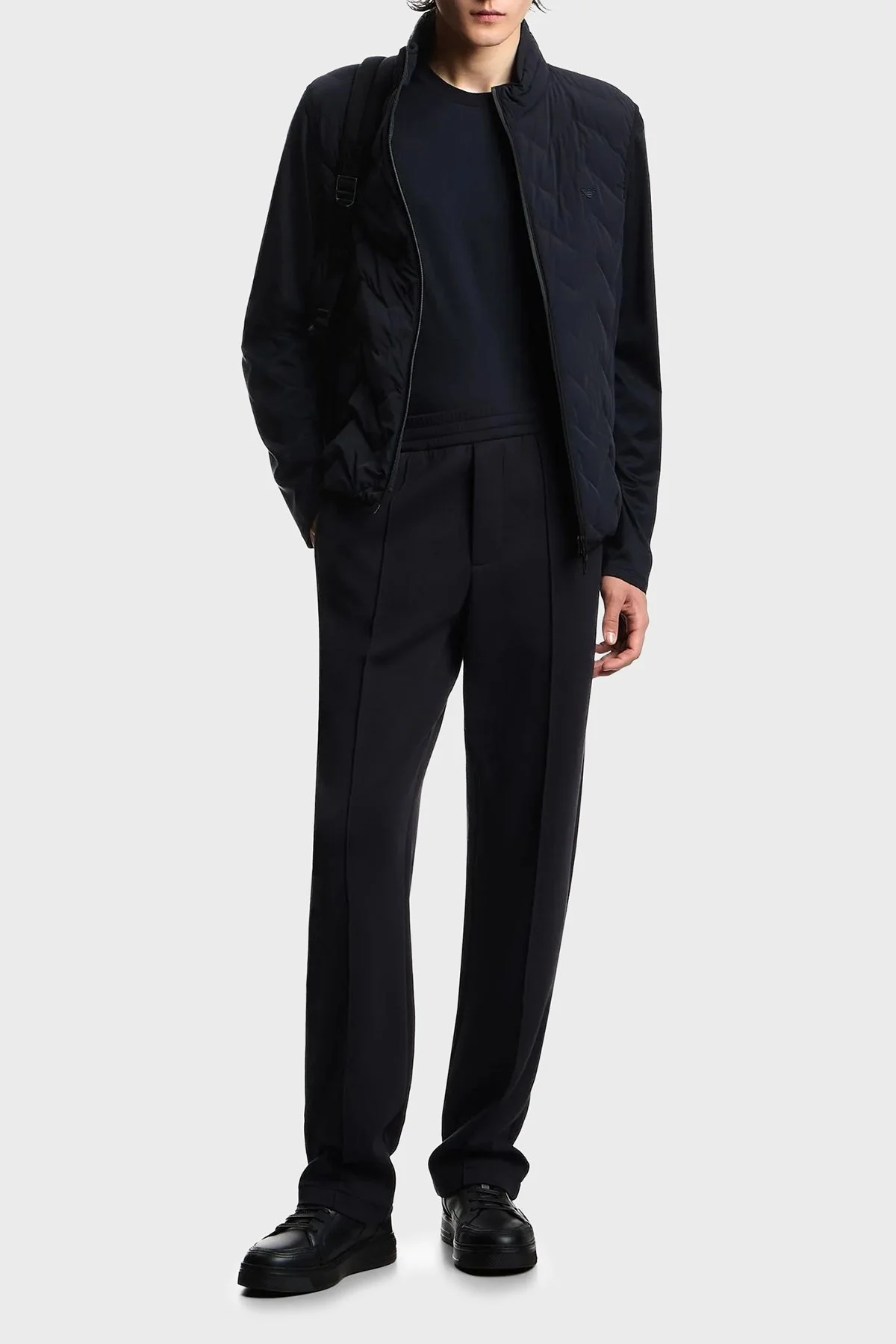 Emporio Armani Pamuklu Regular Fit Normal Bel Düz Paça Çimalı Erkek Pantolon EM004543 AF10013 UB118 LACİVERT - 2