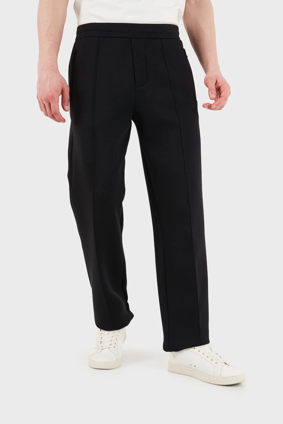 Emporio Armani Pamuklu Regular Fit Normal Bel Düz Paça Erkek Pantolon EM004543 AF10013 UC001 SİYAH - 4