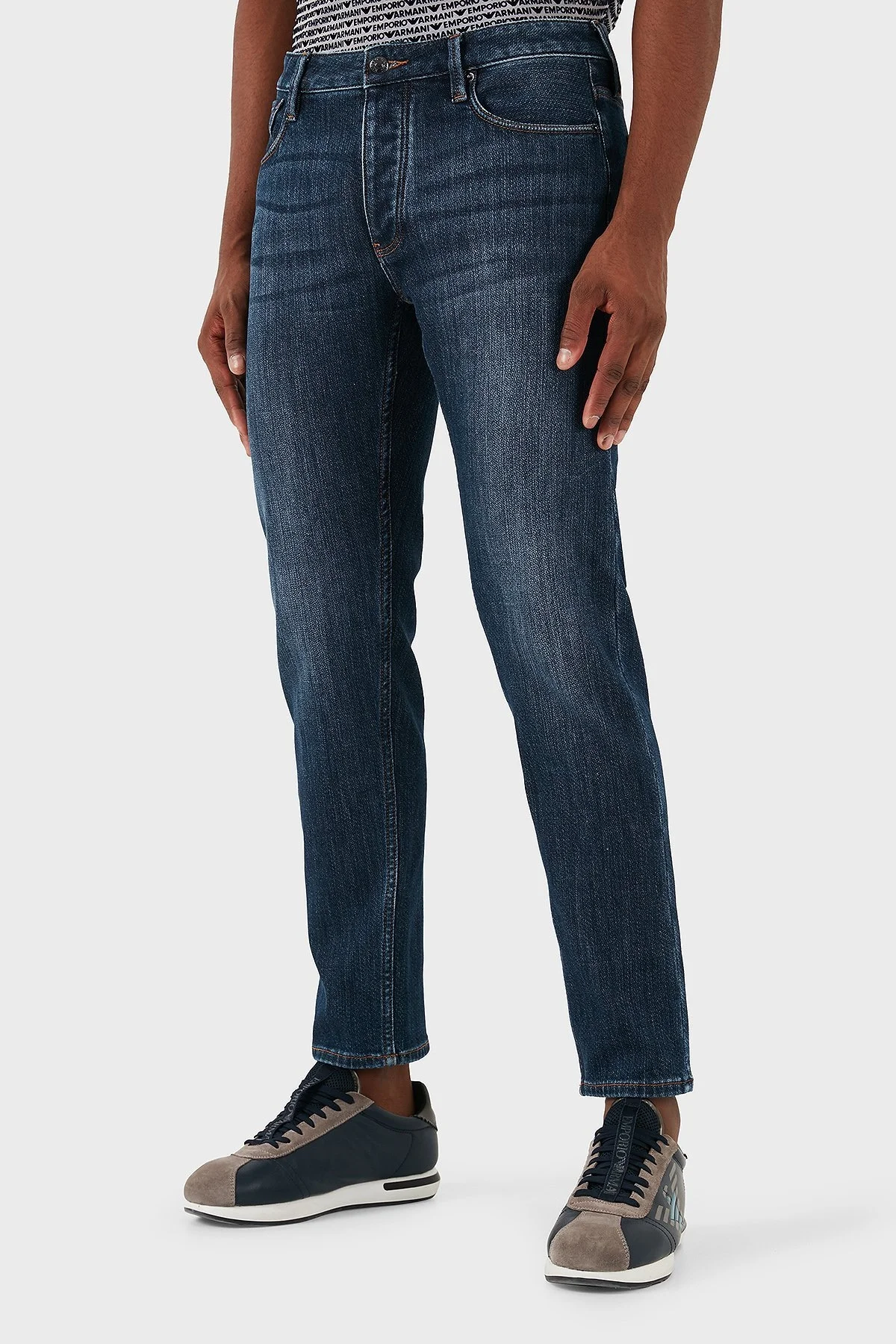 Emporio Armani Pamuklu Regular Fit Normal Bel Jeans Erkek Kot Pantolon 6D1J75 1DRPZ 0942 LACİVERT - 4