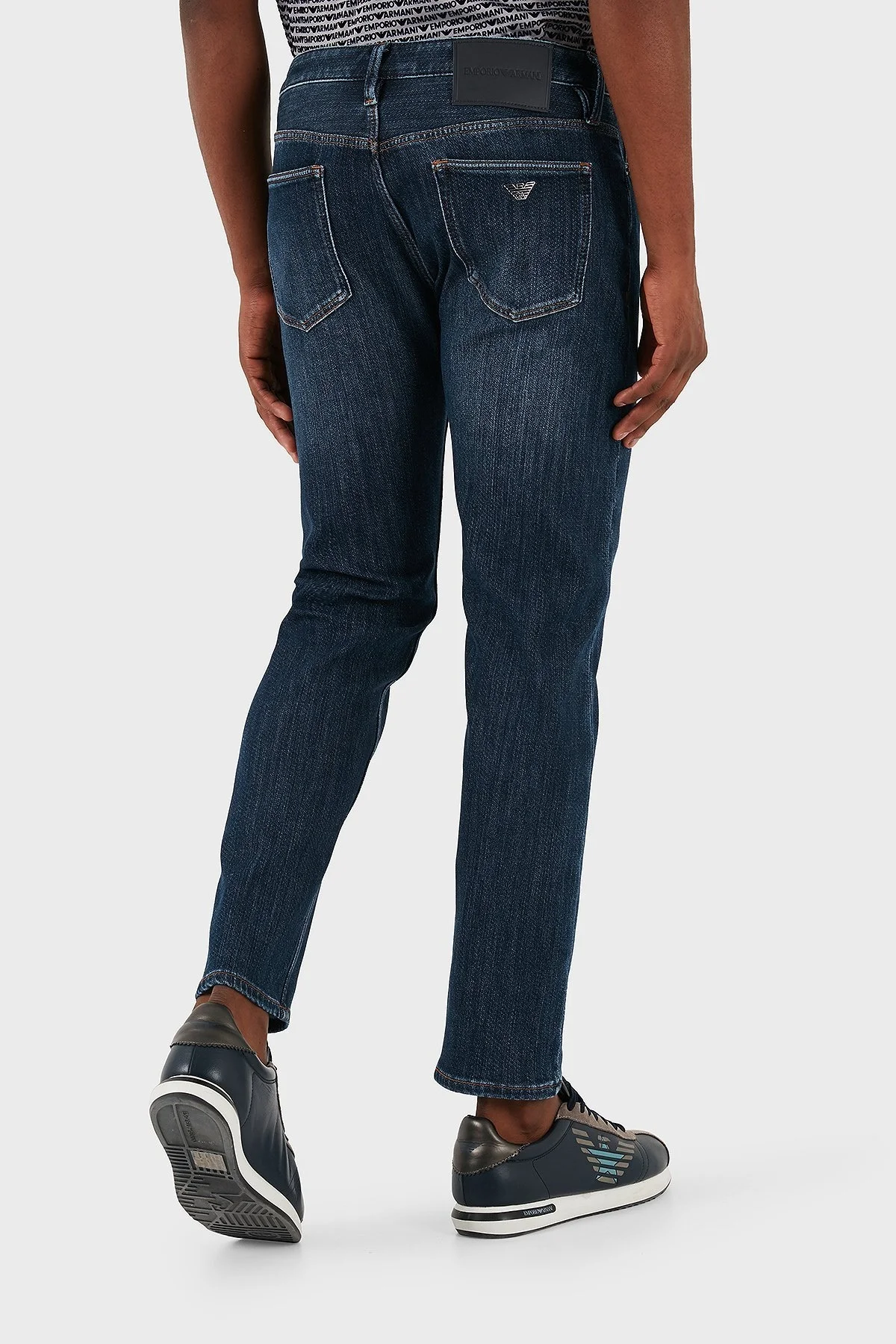 Emporio Armani Pamuklu Regular Fit Normal Bel Jeans Erkek Kot Pantolon 6D1J75 1DRPZ 0942 LACİVERT - 6