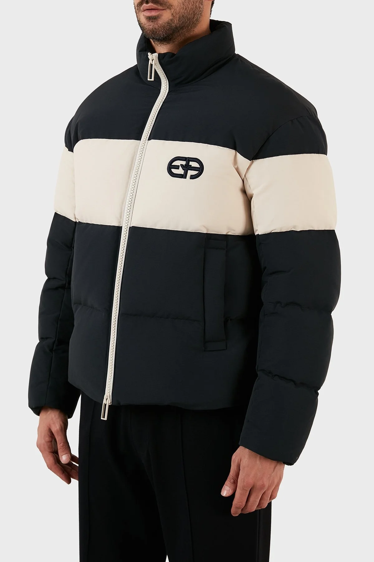 Emporio Armani Pamuklu Regular Fit Ördek Tüyü Dolgulu Şişme Erkek Mont 6L1BL7 1NKZZ 0920 LACİVERT - 2