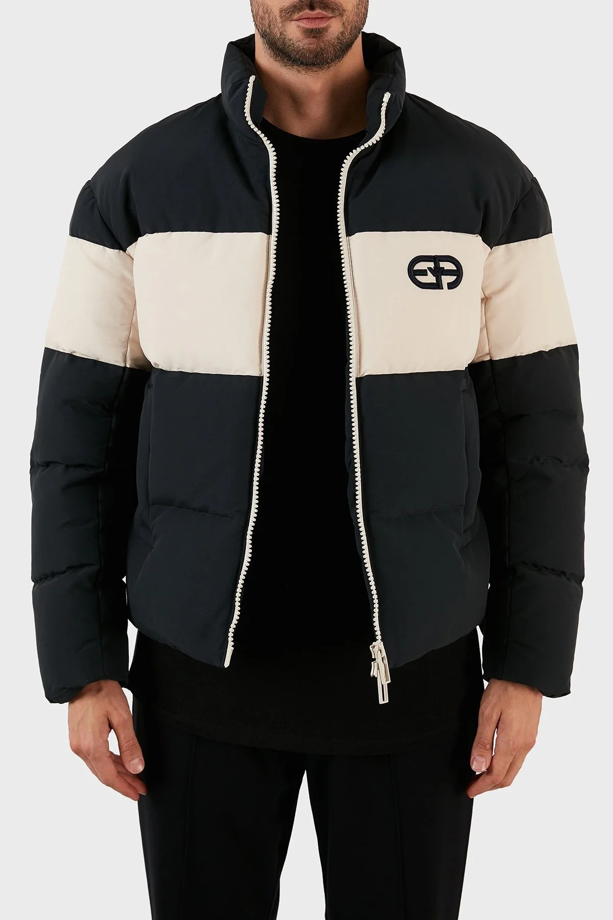 Emporio Armani Pamuklu Regular Fit Ördek Tüyü Dolgulu Şişme Erkek Mont 6L1BL7 1NKZZ 0920 LACİVERT - 4