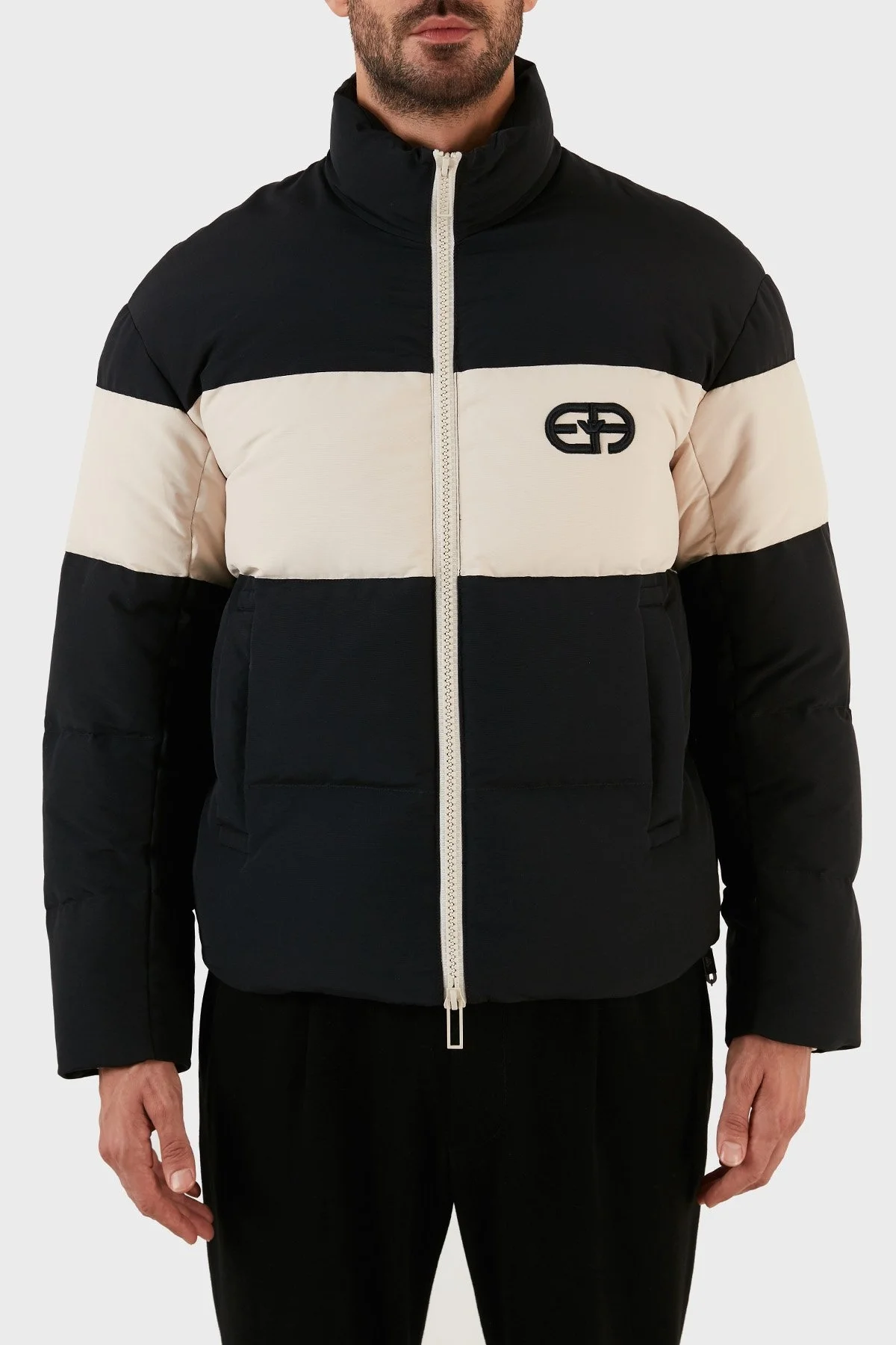 Emporio Armani Pamuklu Regular Fit Ördek Tüyü Dolgulu Şişme Erkek Mont 6L1BL7 1NKZZ 0999 SİYAH - 1