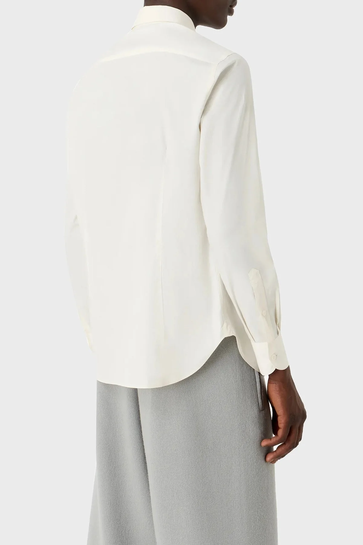 Emporio Armani Pamuklu Regular Fit Poplin Erkek Gömlek 3D1C86 1K2NZ 0128 EKRU - 3