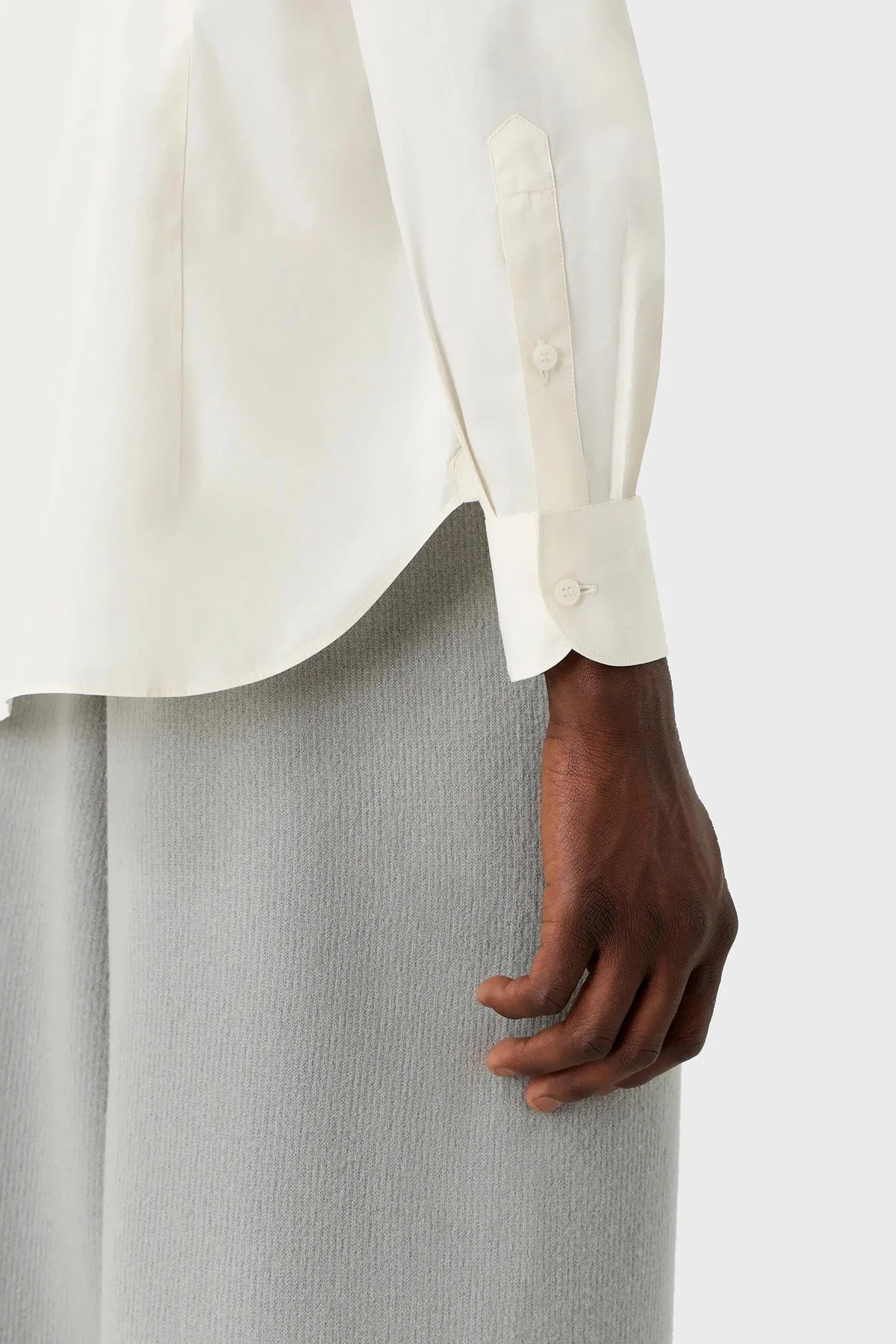 Emporio Armani Pamuklu Regular Fit Poplin Erkek Gömlek 3D1C86 1K2NZ 0128 EKRU - 4