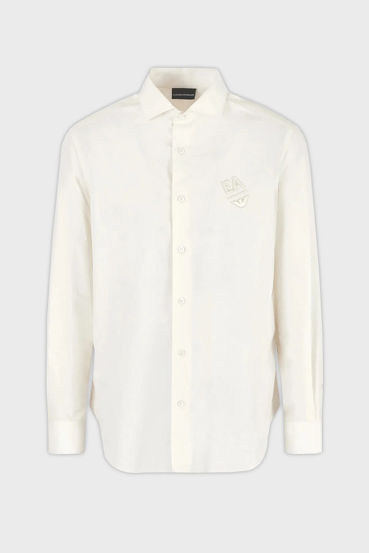 Emporio Armani Pamuklu Regular Fit Poplin Erkek Gömlek 3D1C86 1K2NZ 0128 EKRU - 5