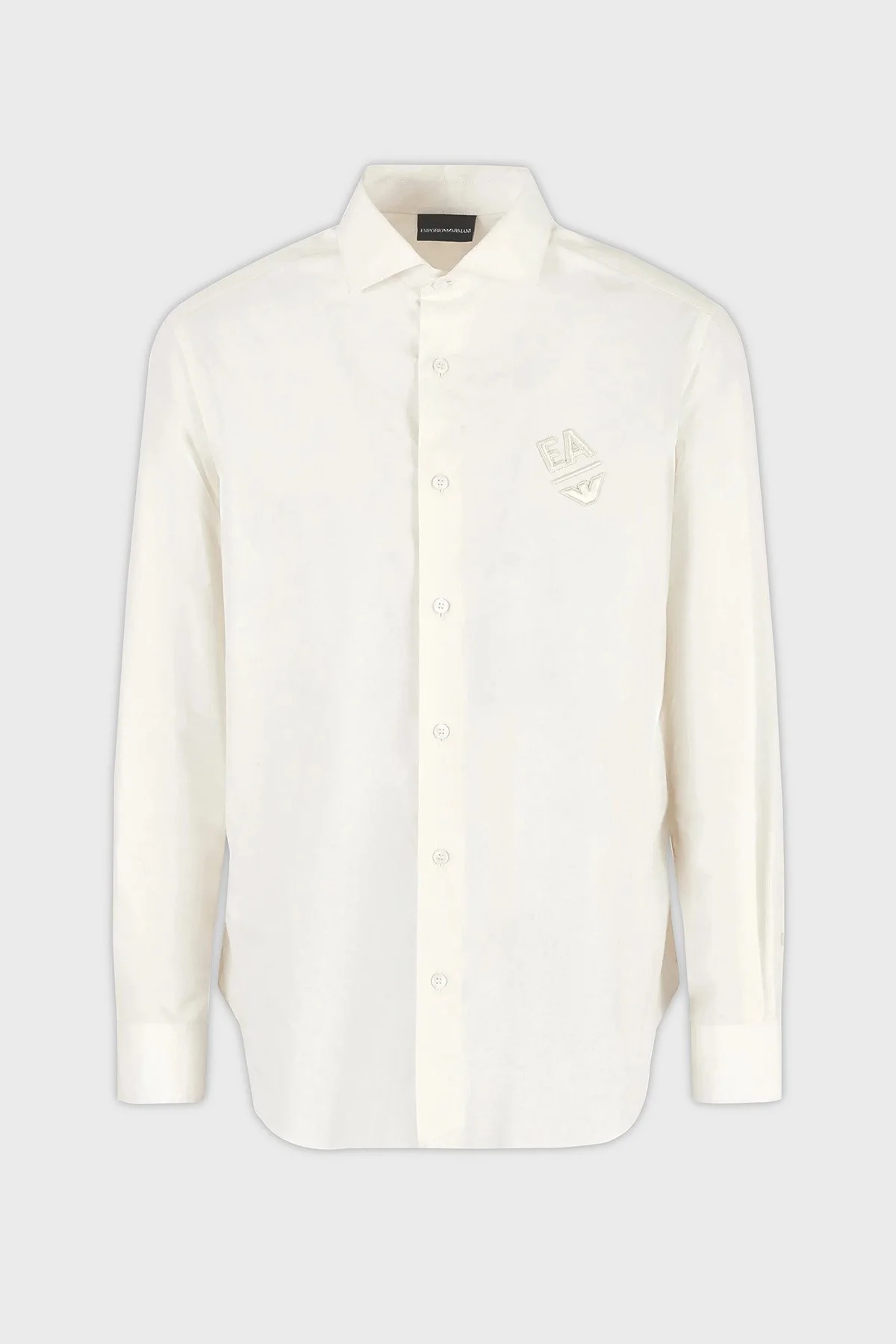 Emporio Armani Pamuklu Regular Fit Poplin Erkek Gömlek 3D1C86 1K2NZ 0128 EKRU - 5