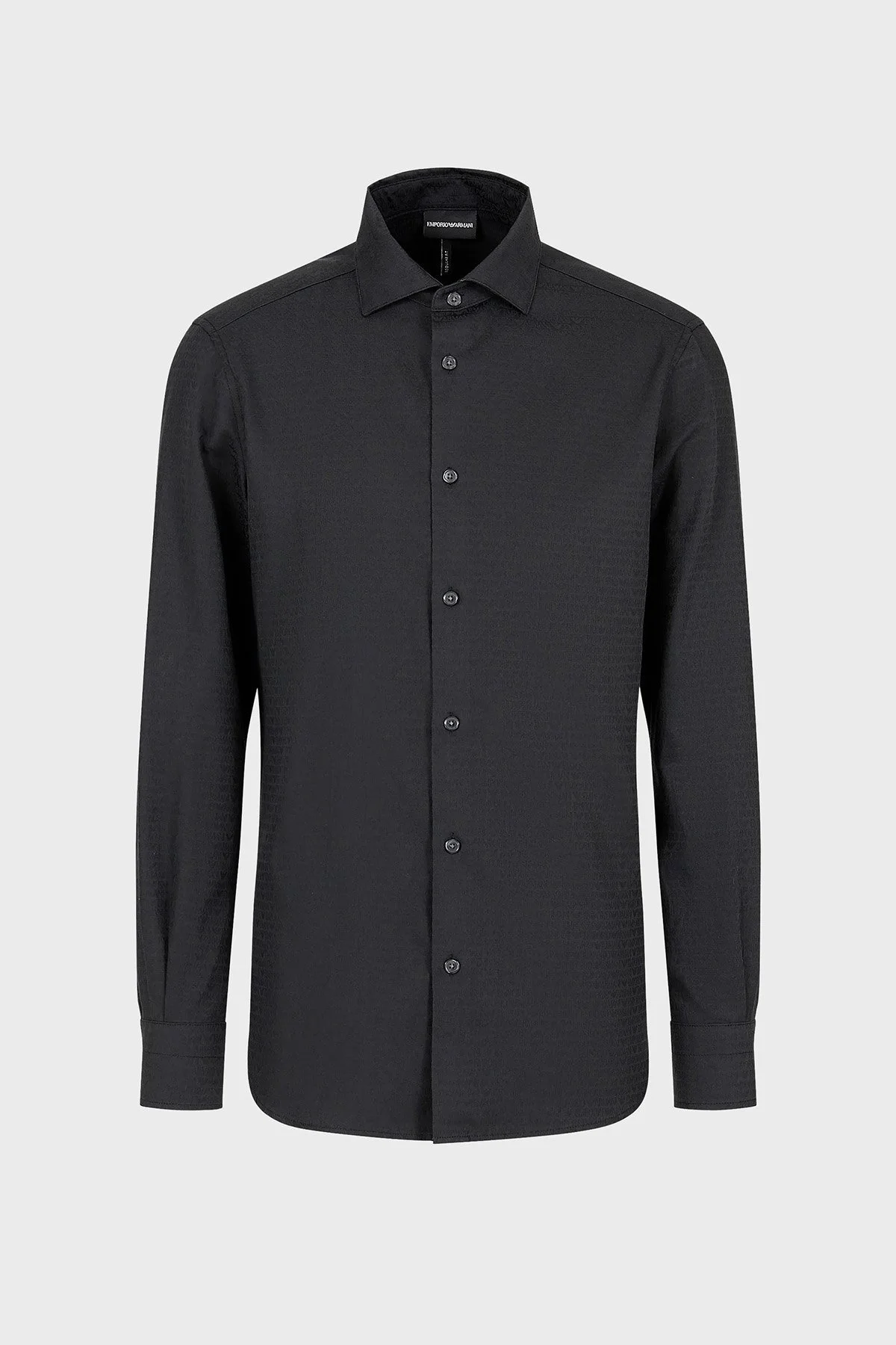 Emporio Armani Pamuklu Regular Fit Poplin Erkek Gömlek 3D1C86 1NIUZ F054 SİYAH - 4