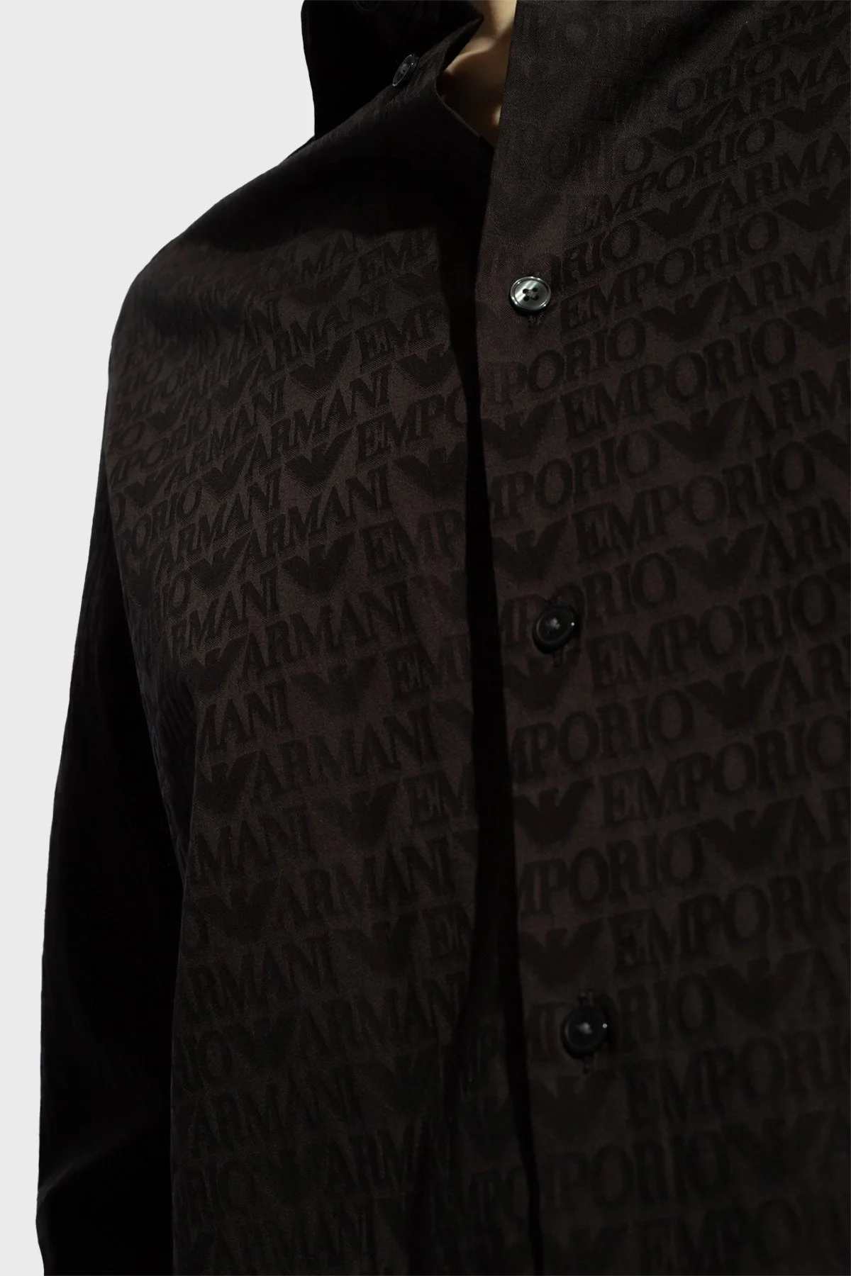 Emporio Armani Pamuklu Regular Fit Poplin Erkek Gömlek 3D1C86 1NIUZ F056 SİYAH - 6