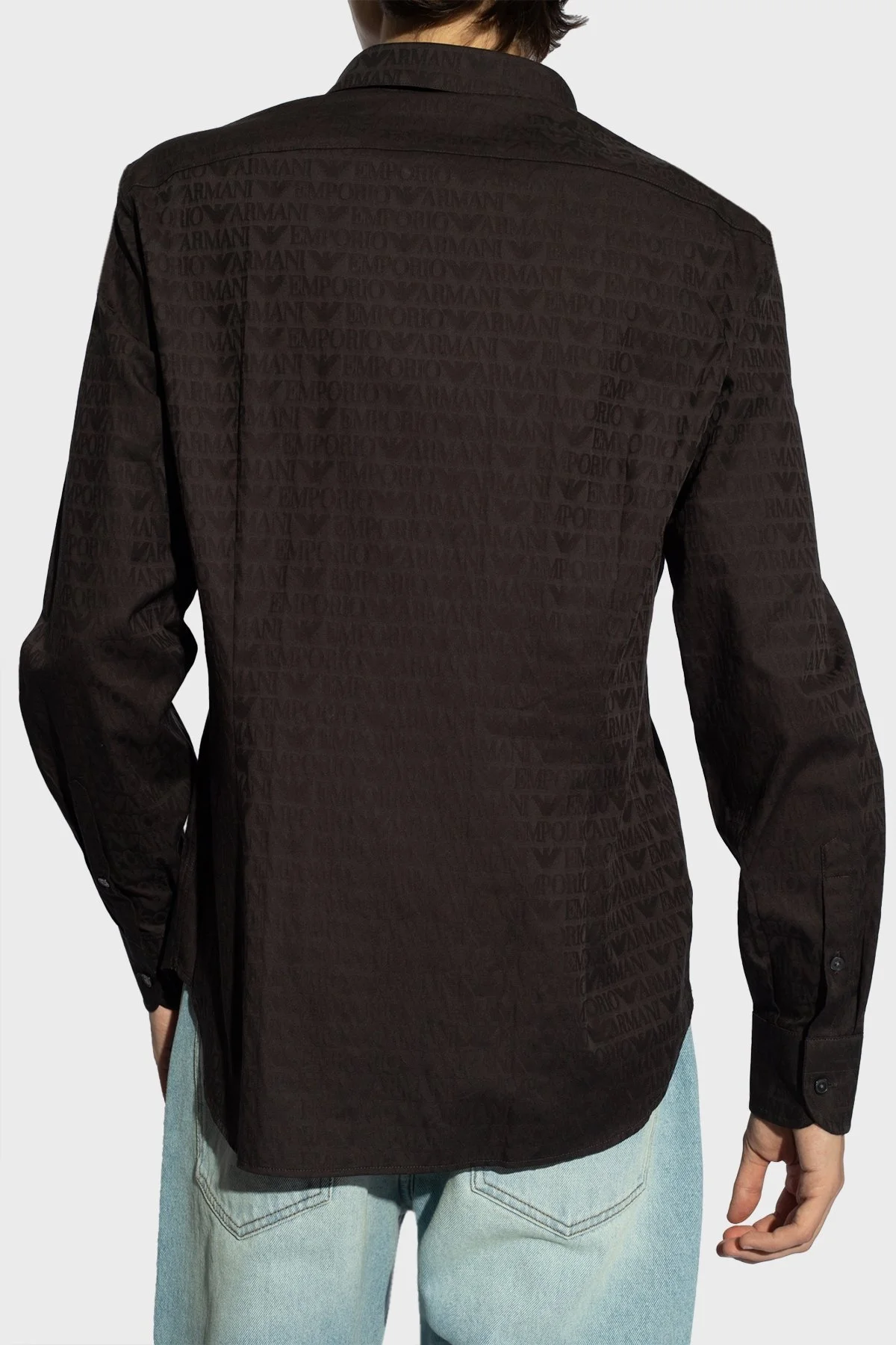 Emporio Armani Pamuklu Regular Fit Poplin Erkek Gömlek 3D1C86 1NIUZ F056 SİYAH - 7