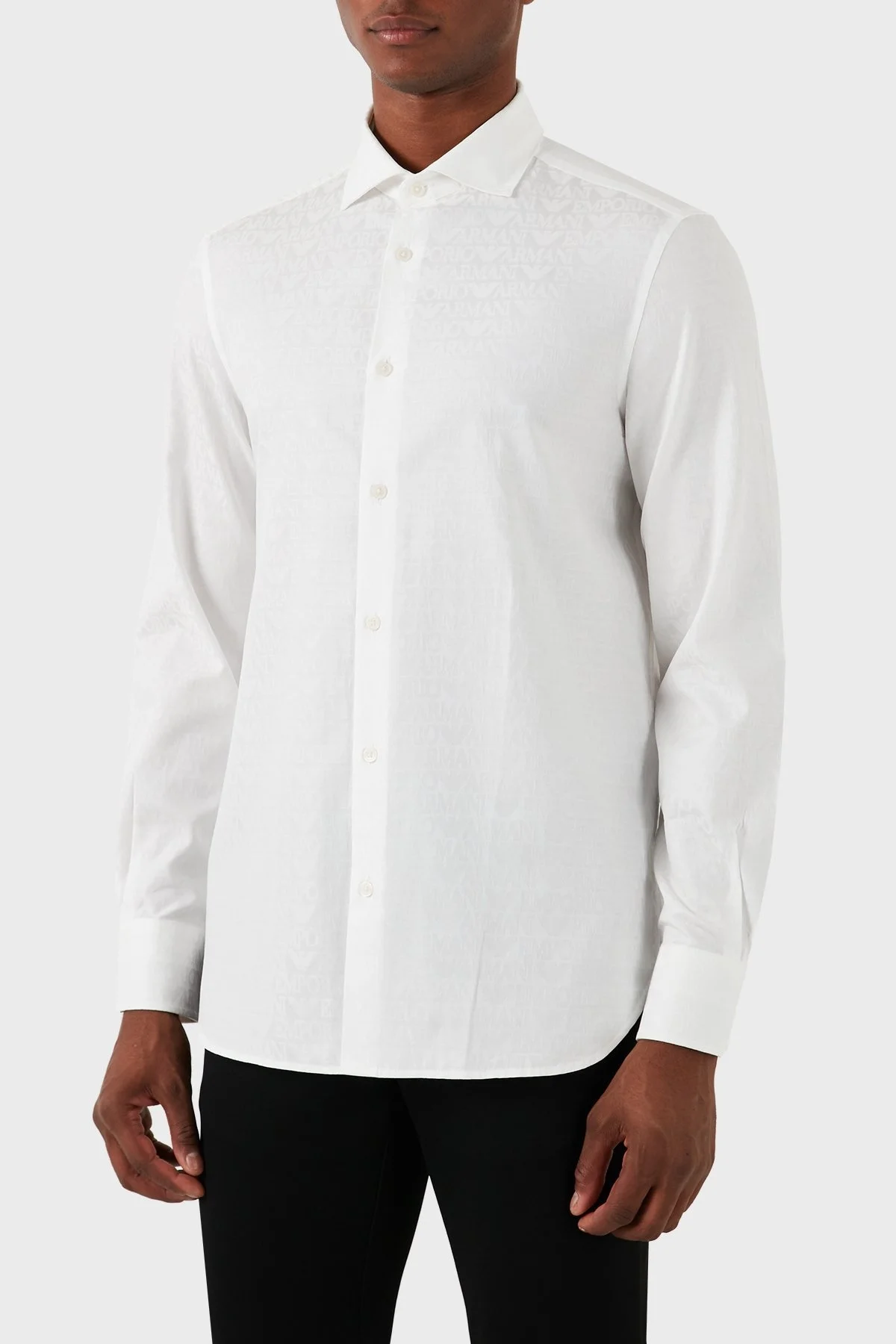 Emporio Armani Pamuklu Regular Fit Poplin Erkek Gömlek 3D1C86 1NIUZ F146 BEYAZ - 5