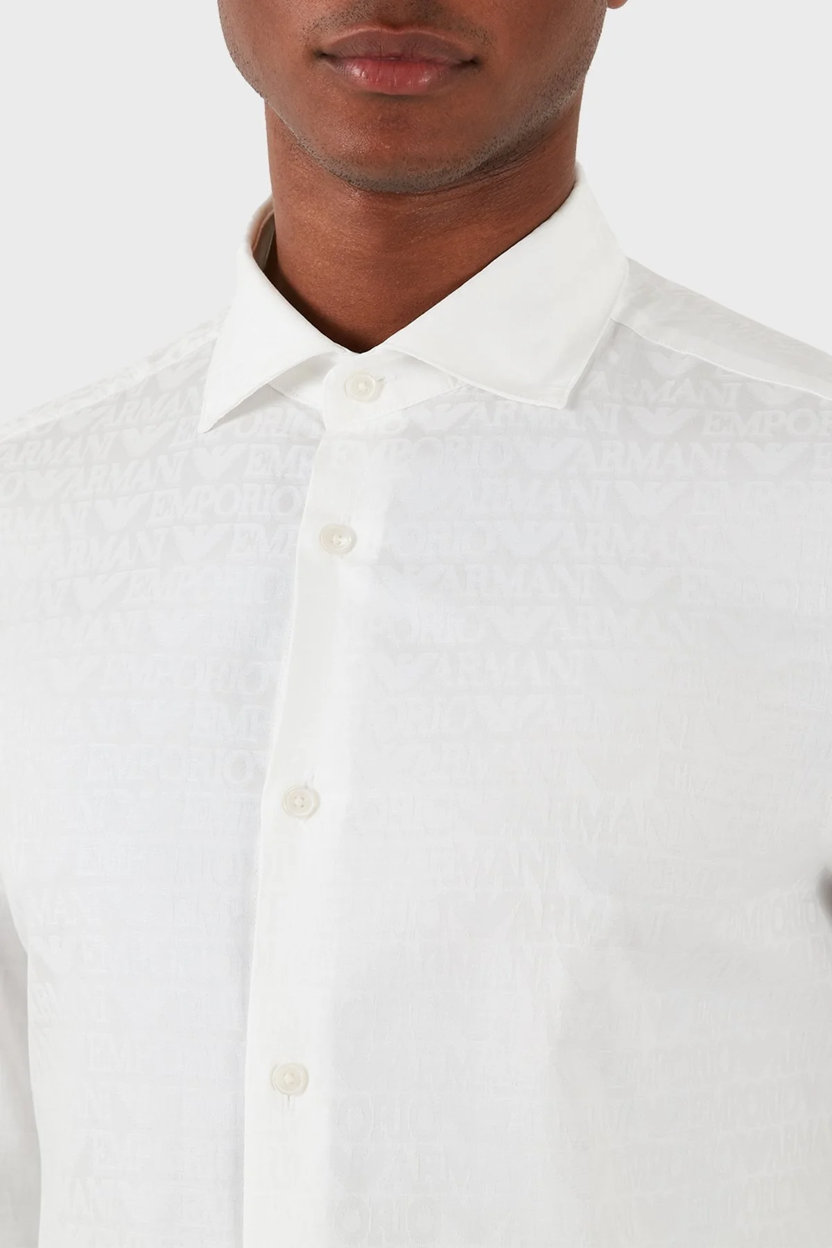 Emporio Armani Pamuklu Regular Fit Poplin Erkek Gömlek 3D1C86 1NIUZ F146 BEYAZ - 6