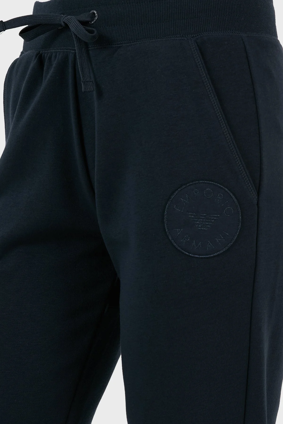 Emporio Armani Pamuklu Regular Fit Şardonlu Jogger Bayan Pantolon 164611 3F256 00135 LACİVERT - 5