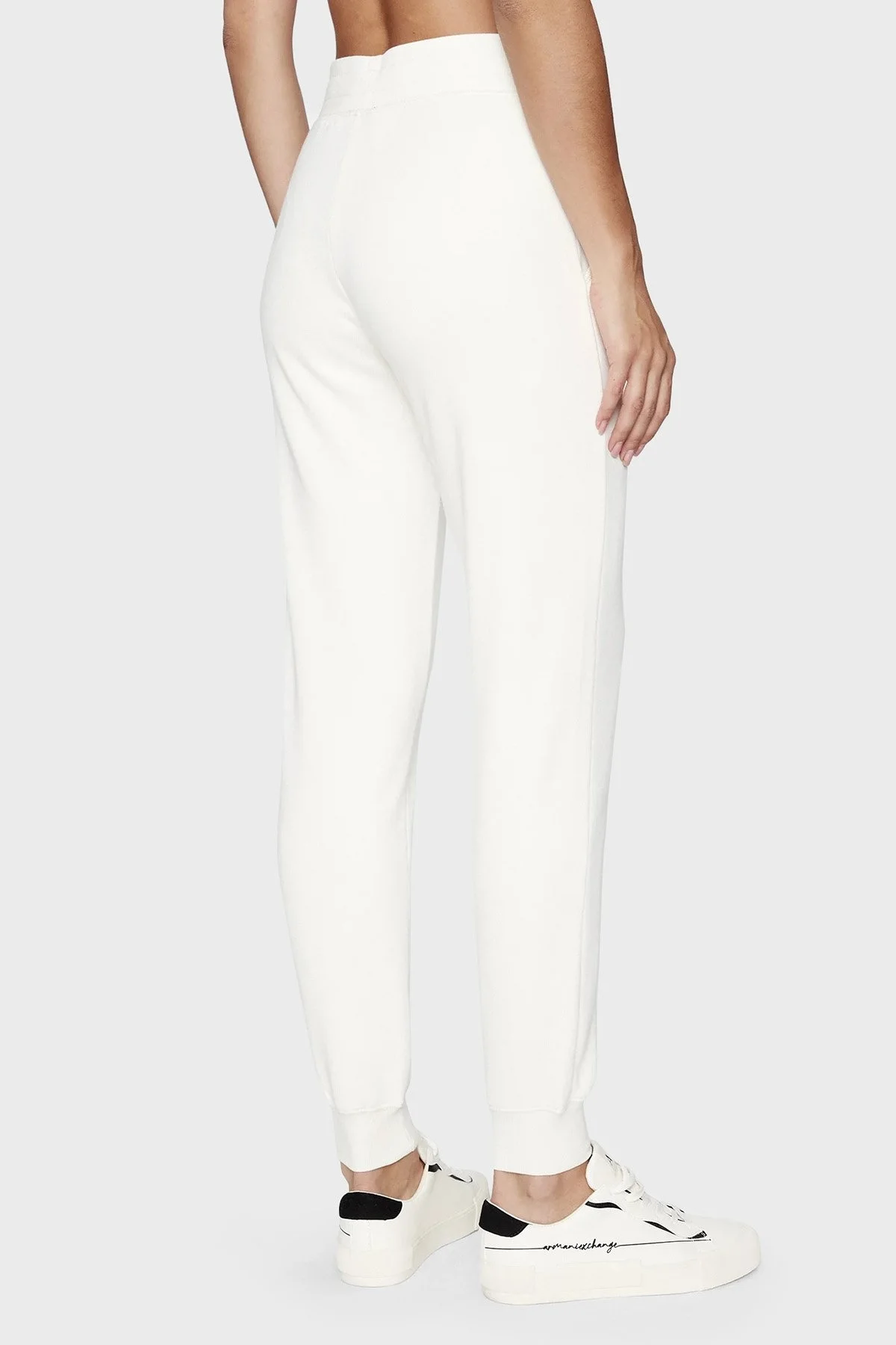 Emporio Armani Pamuklu Regular Fit Şardonlu Jogger Bayan Pantolon 164611 3F256 09210 EKRU - 3