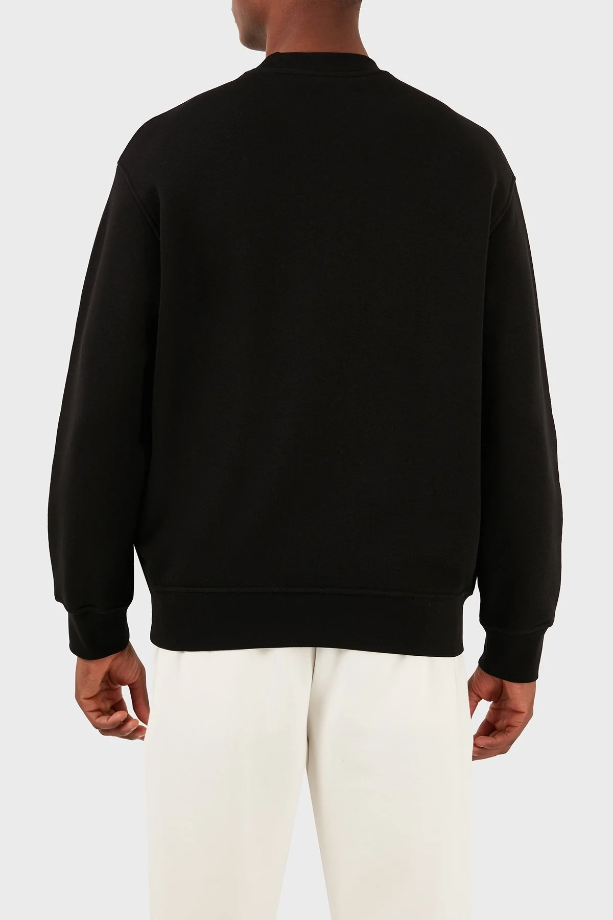 Emporio Armani Pamuklu Regular Fit Sıfır Yaka Erkek Sweat 3D1MEC 1JODZ 0032 SİYAH - 2