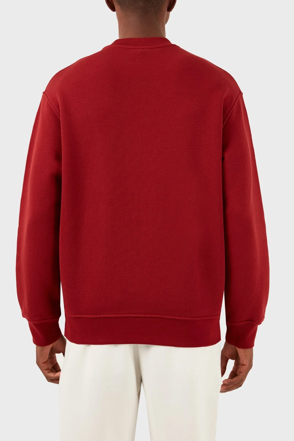 Emporio Armani Pamuklu Regular Fit Sıfır Yaka Erkek Sweat 3D1MEC 1JODZ 0366 KIRMIZI - 2