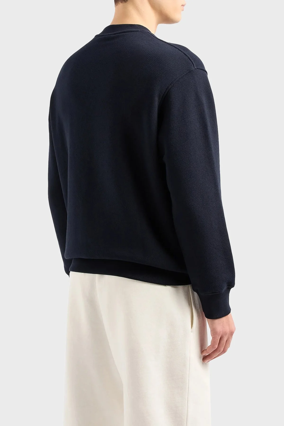 Emporio Armani Pamuklu Regular Fit Sıfır Yaka Erkek Sweat 3D1MEC 1JODZ 0965 LACİVERT - 2
