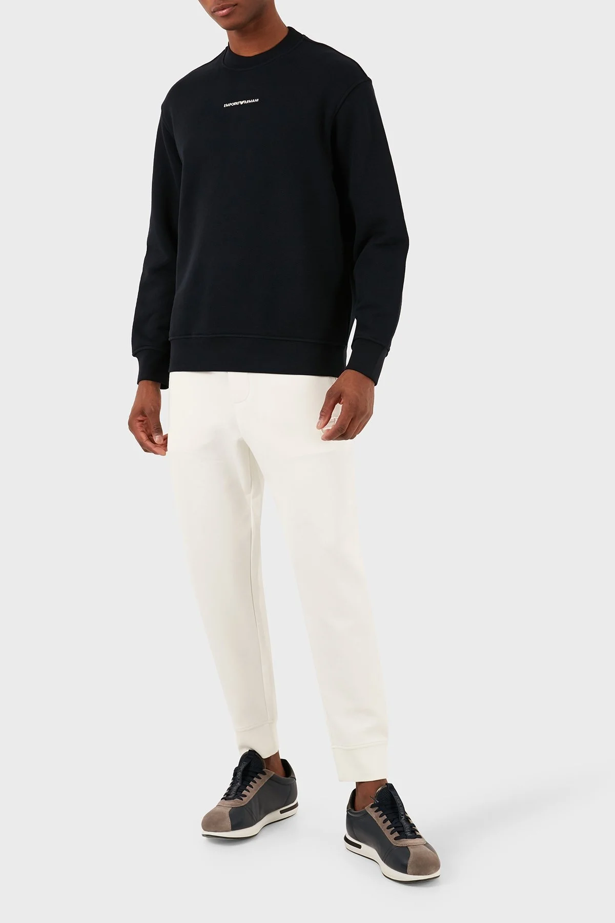 Emporio Armani Pamuklu Regular Fit Sıfır Yaka Erkek Sweat 3D1MEC 1JODZ 0966 LACİVERT - 7