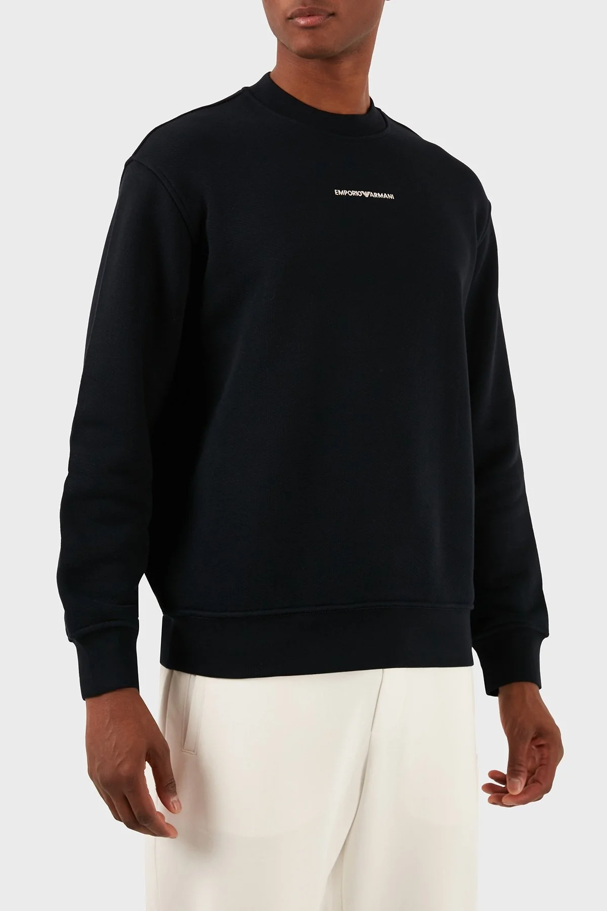 Emporio Armani Pamuklu Regular Fit Sıfır Yaka Erkek Sweat 3D1MEC 1JODZ 0966 LACİVERT - 10