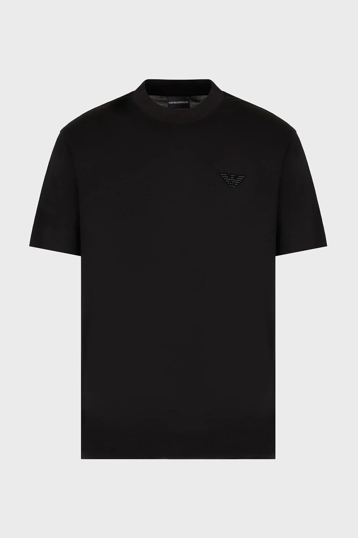 Emporio Armani Pamuklu Regular Fit Sıfır Yaka Erkek T Shirt 6D1TR3 1JOSZ 0036 SİYAH - 1