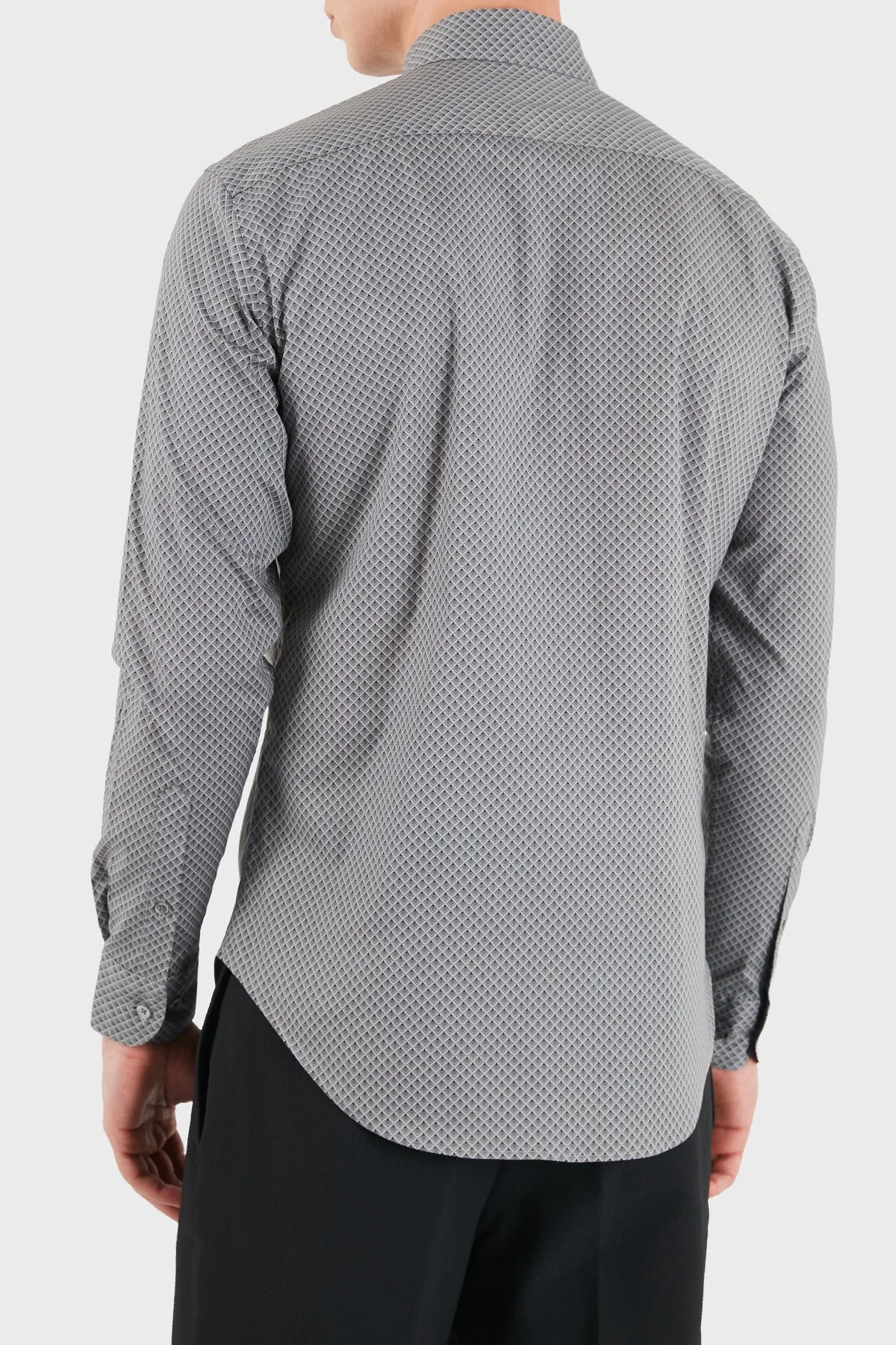 Emporio Armani Pamuklu Regular Fit Uzun Kollu Erkek Gömlek EM007200 TE23251 F8034 Koyu gri - 3