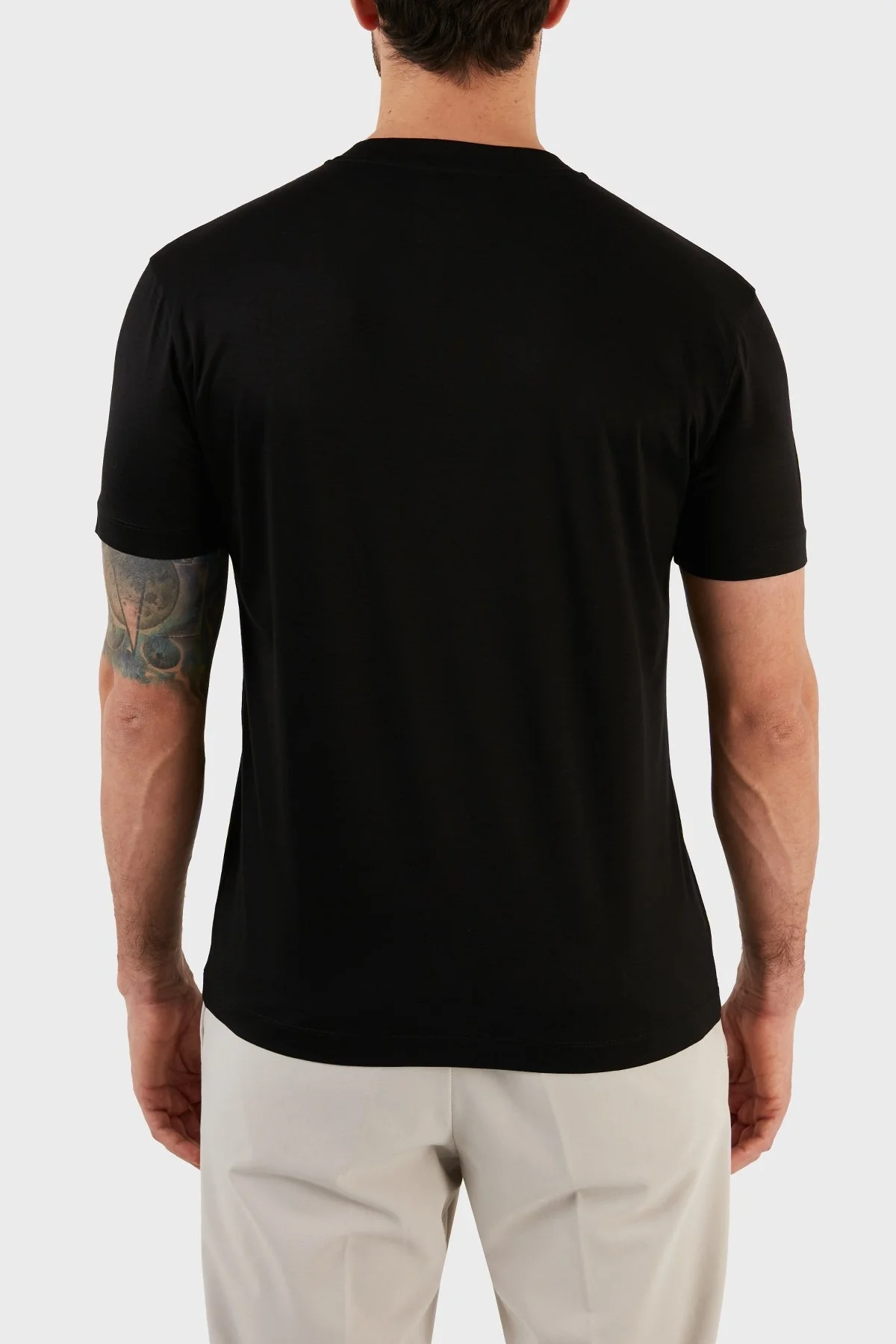 Emporio Armani Pamuklu Regular Fit V Yaka Erkek T Shirt 8N1TE7 1JUVZ 0999 SİYAH - 6