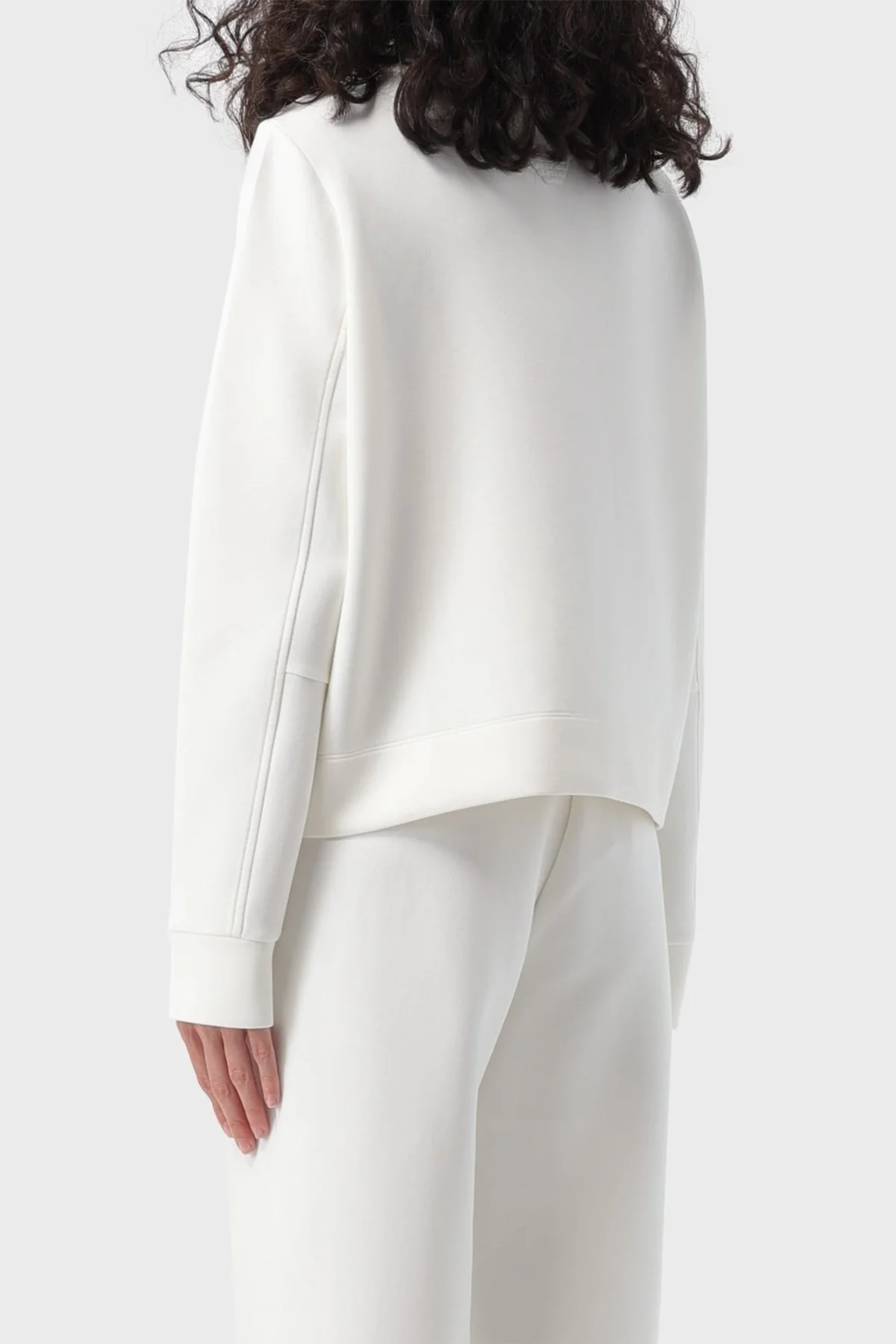 Emporio Armani Pamuklu Regular Fit Yarım Balıkçı Yaka Bayan Sweat 6R2M6D 1JHSZ 0101 BEYAZ - 2