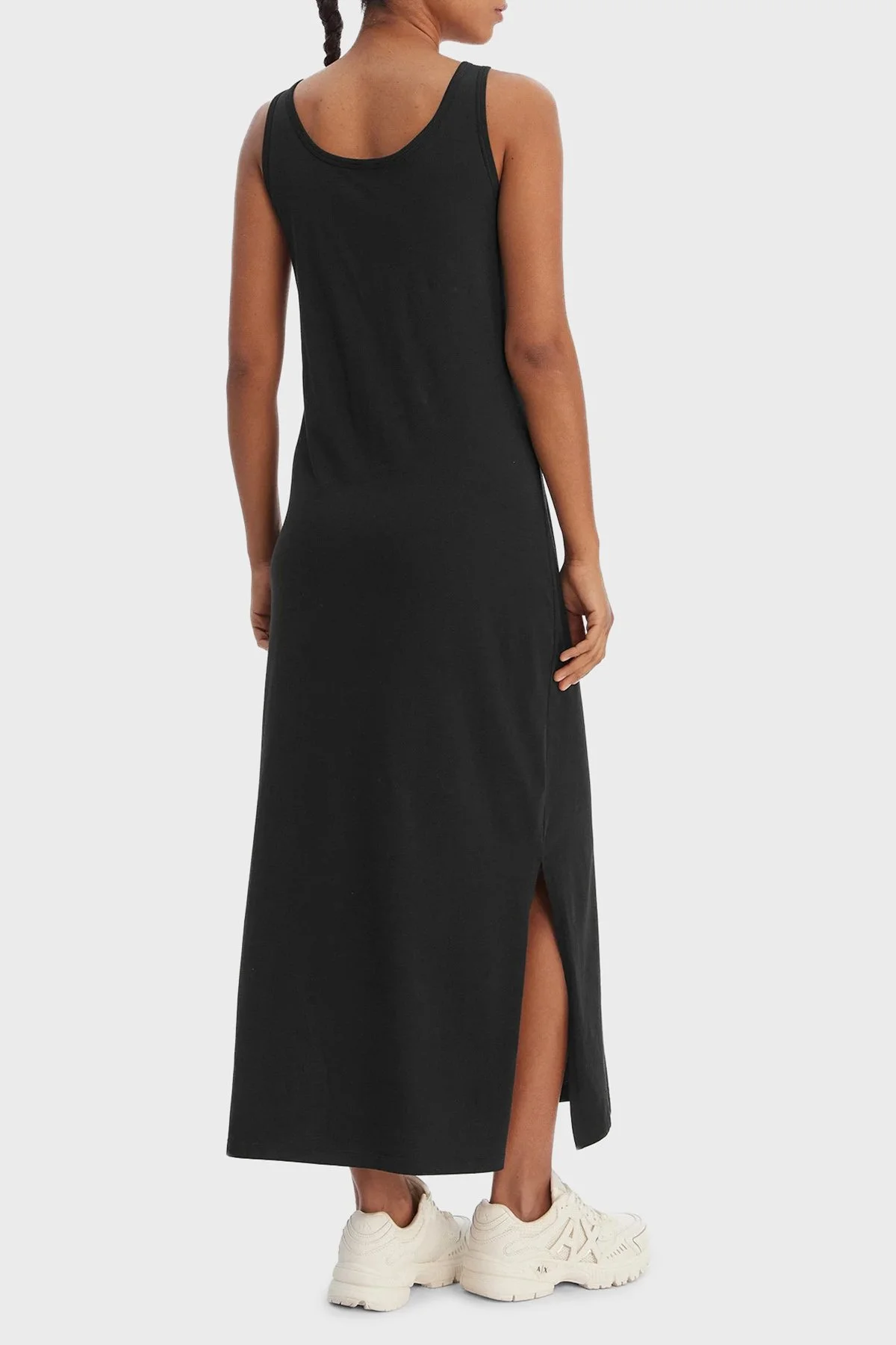 Emporio Armani Pamuklu Regular Fit Yırtmaç Detaylı Uzun Kadın Elbise EW000494 AF19023 UC001 SİYAH - 2