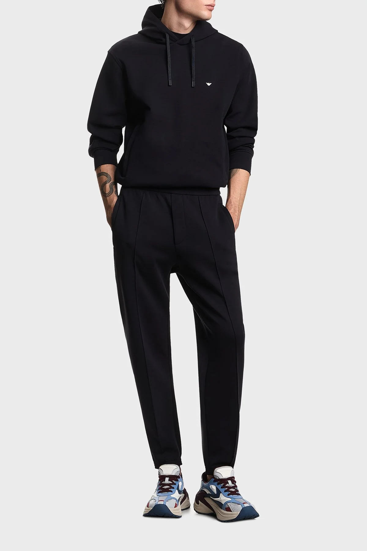 Emporio Armani Pamuklu Regular Fit Yüksek Bel Erkek Pantolon EM004542 AF10013 UB118 LACİVERT - 2