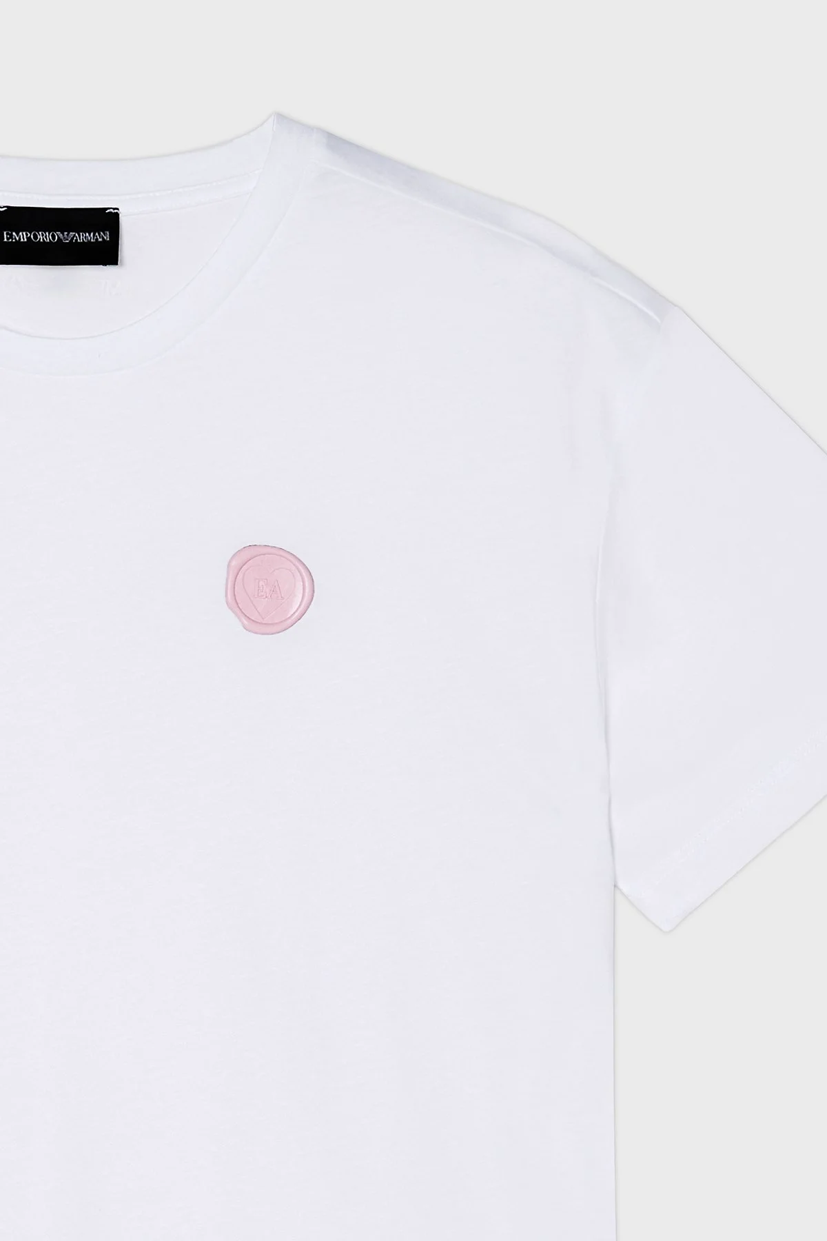 Emporio Armani Pamuklu Relaxed Fit Bisiklet Yaka Bayan T Shirt EW004385 AF12597 U0002 BEYAZ - 3