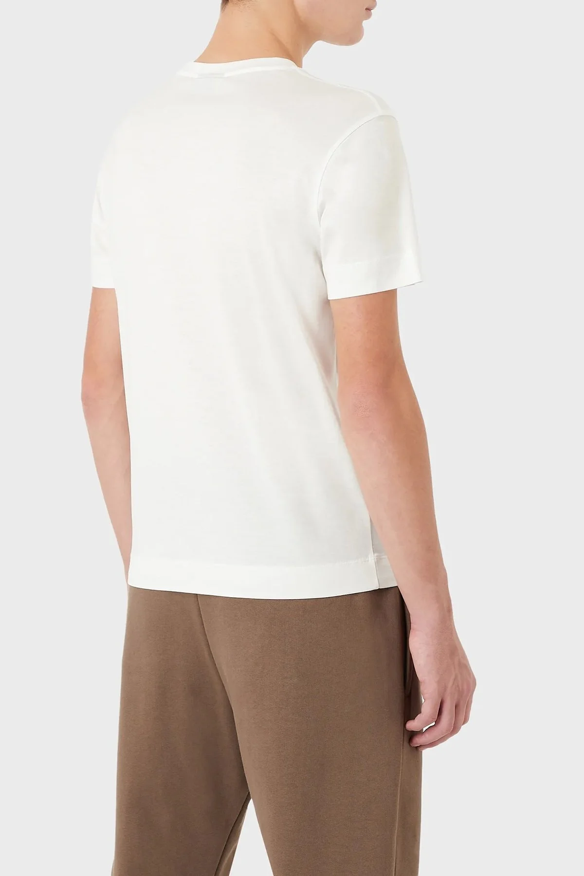 Emporio Armani Pamuklu Relaxed Fit Bisiklet Yaka Erkek T Shirt 3R1TT4 1JUVZ 0101 BEYAZ - 2