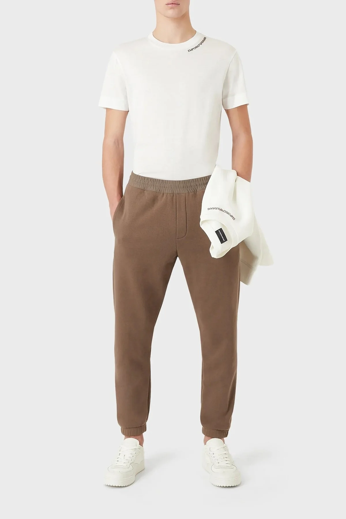 Emporio Armani Pamuklu Relaxed Fit Bisiklet Yaka Erkek T Shirt 3R1TT4 1JUVZ 0101 BEYAZ - 3