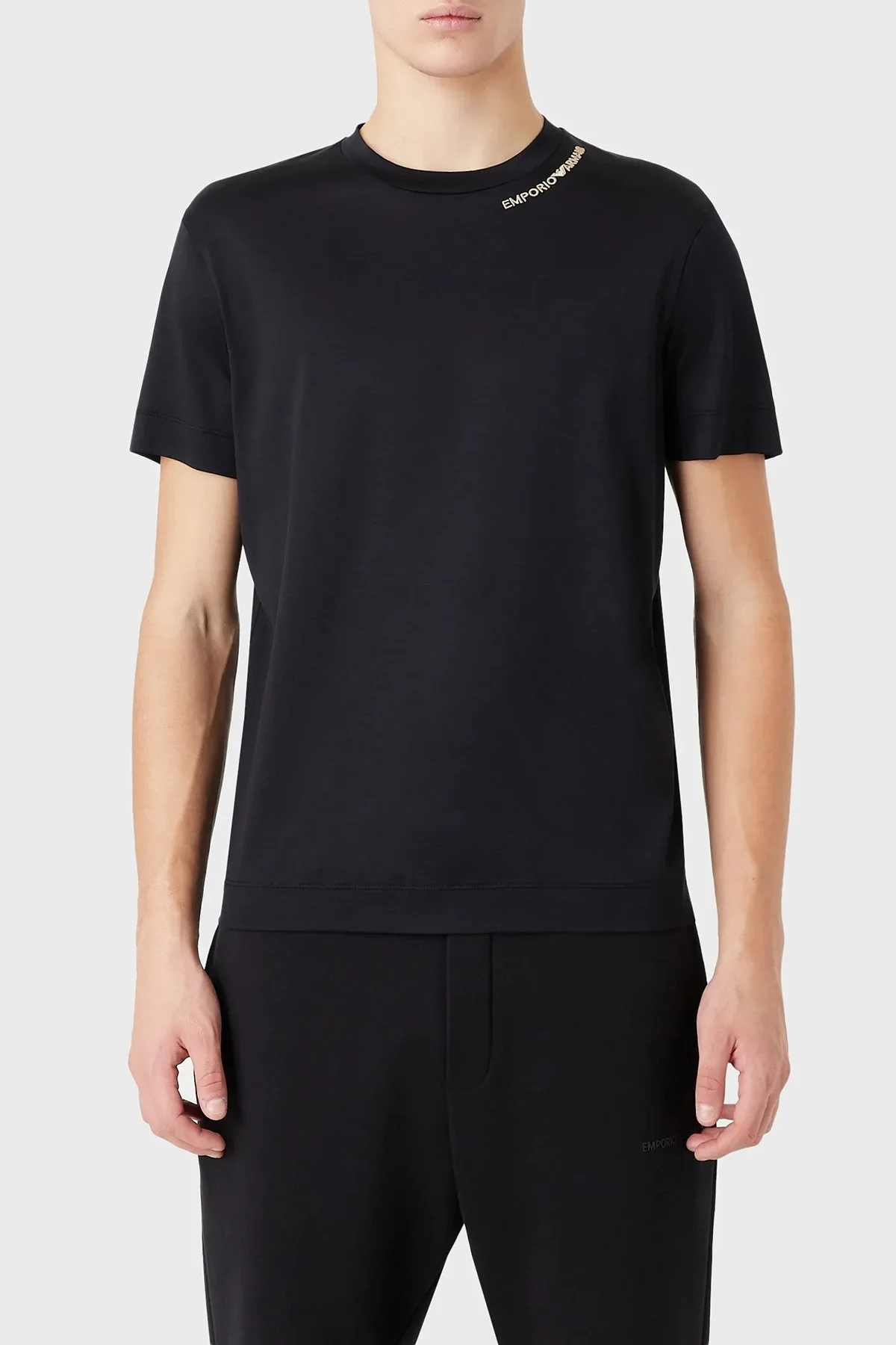 Emporio Armani Pamuklu Relaxed Fit Bisiklet Yaka Erkek T Shirt 3R1TT4 1JUVZ 0920 LACİVERT - 1