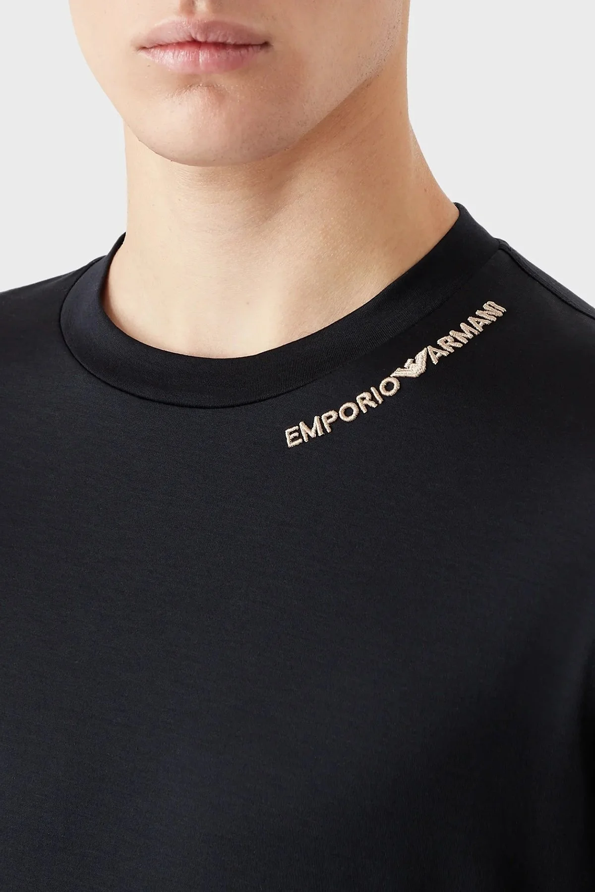Emporio Armani Pamuklu Relaxed Fit Bisiklet Yaka Erkek T Shirt 3R1TT4 1JUVZ 0920 LACİVERT - 4