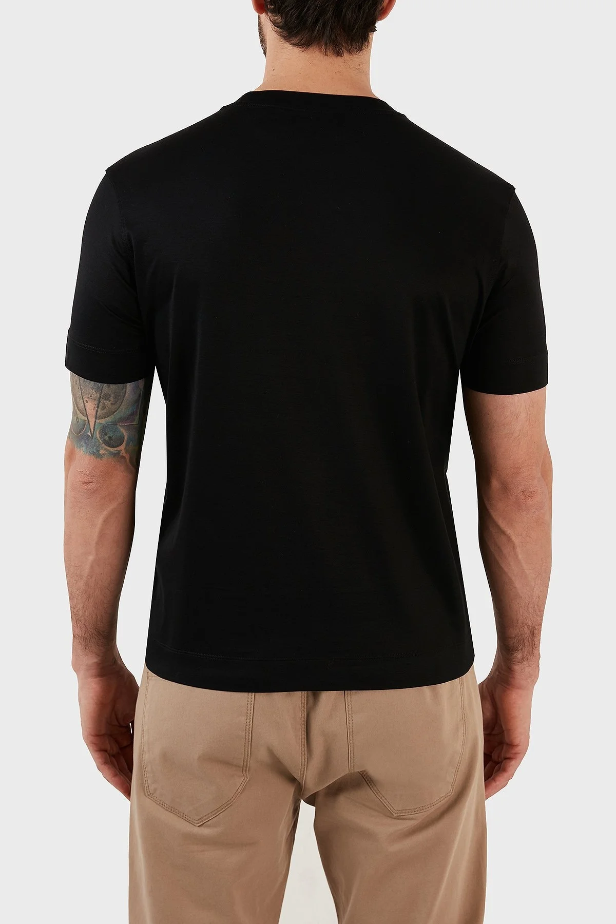 Emporio Armani Pamuklu Relaxed Fit Bisiklet Yaka Erkek T Shirt 3R1TT4 1JUVZ 0999 SİYAH - 5