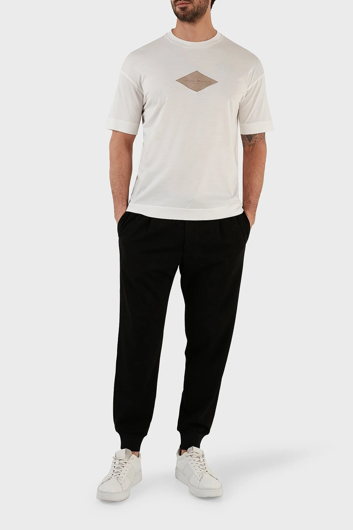 Emporio Armani Pamuklu Relaxed Fit Bisiklet Yaka Erkek T Shirt 3R1TU4 1JUVZ 0101 BEYAZ - 2