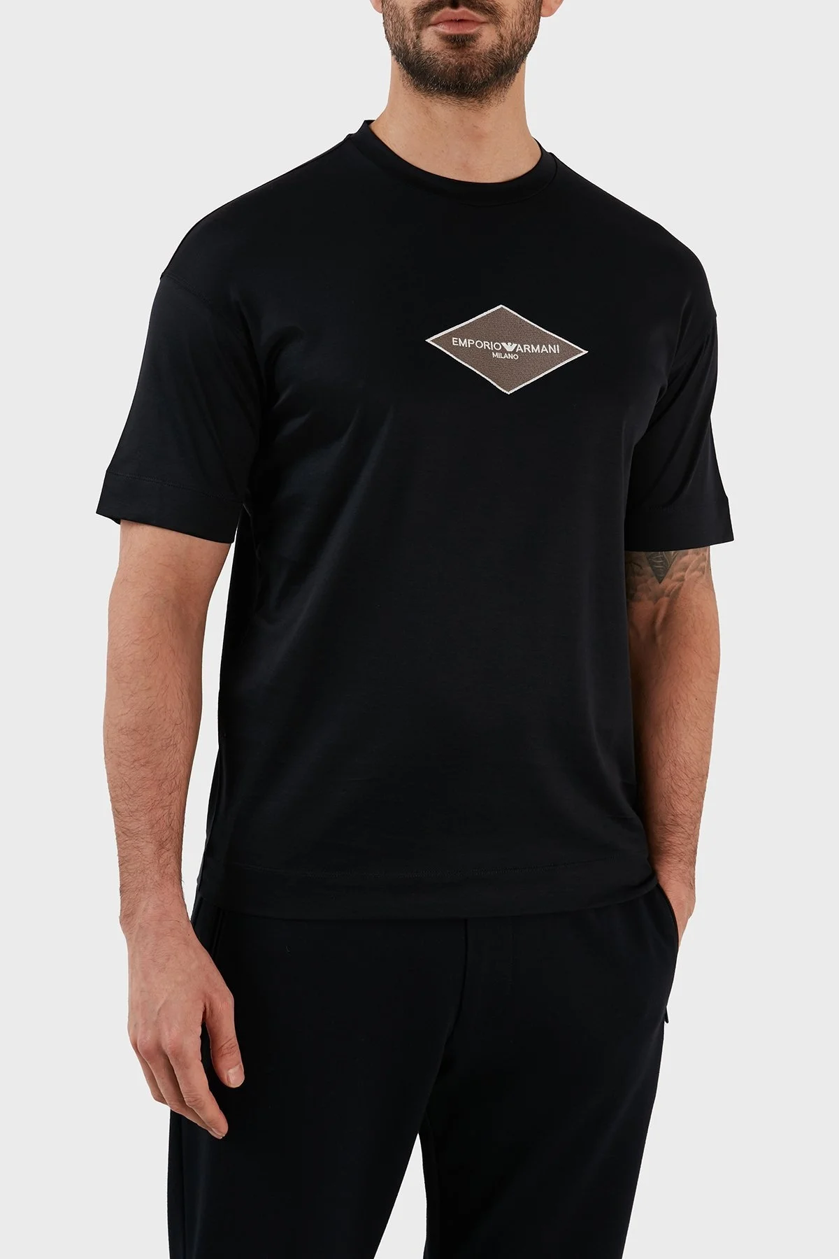 Emporio Armani Pamuklu Relaxed Fit Bisiklet Yaka Erkek T Shirt 3R1TU4 1JUVZ 0920 LACİVERT - 2