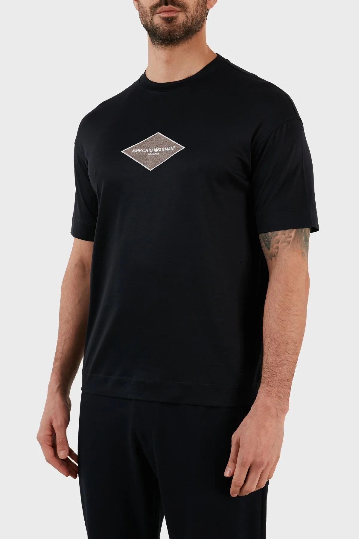 Emporio Armani Pamuklu Relaxed Fit Bisiklet Yaka Erkek T Shirt 3R1TU4 1JUVZ 0920 LACİVERT - 3