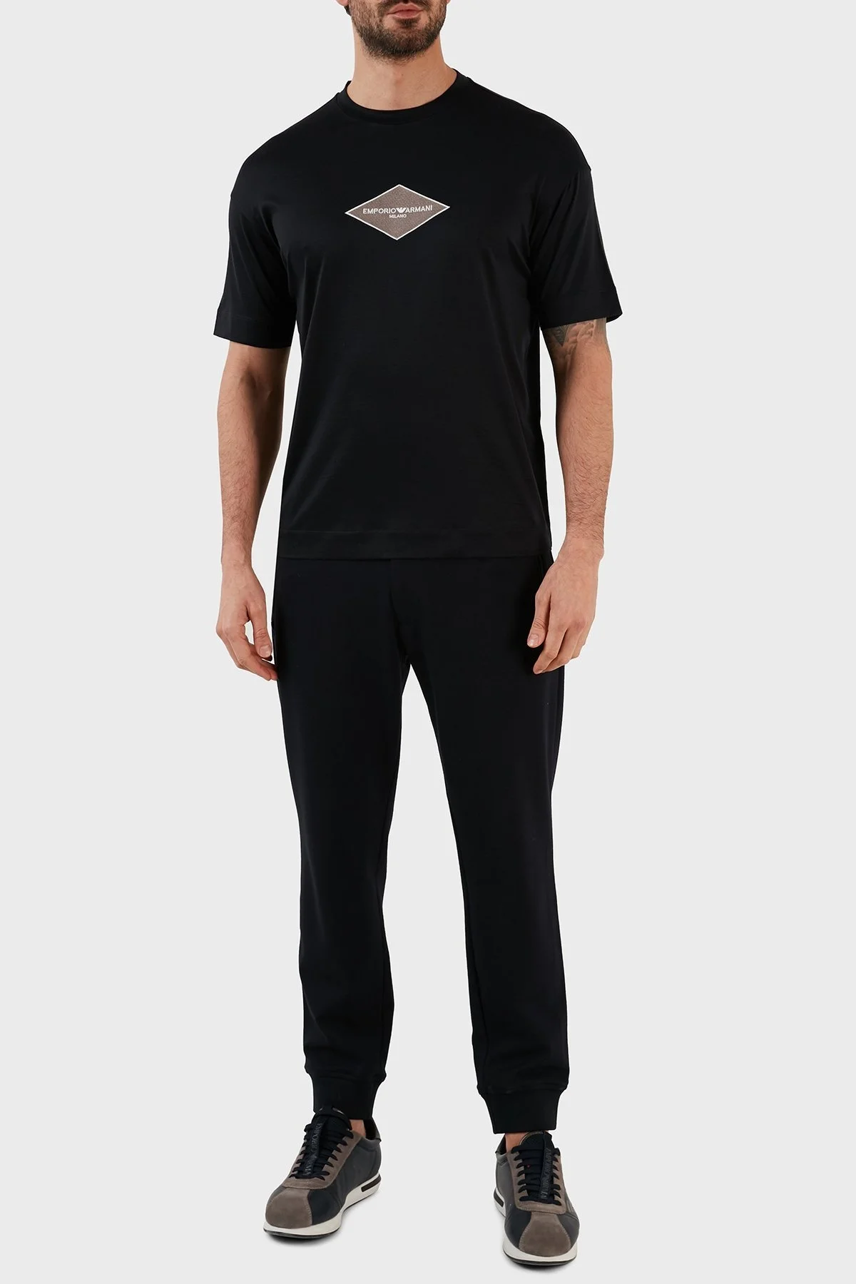 Emporio Armani Pamuklu Relaxed Fit Bisiklet Yaka Erkek T Shirt 3R1TU4 1JUVZ 0920 LACİVERT - 4