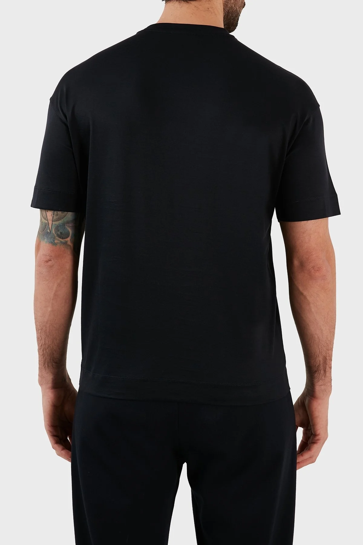 Emporio Armani Pamuklu Relaxed Fit Bisiklet Yaka Erkek T Shirt 3R1TU4 1JUVZ 0920 LACİVERT - 6