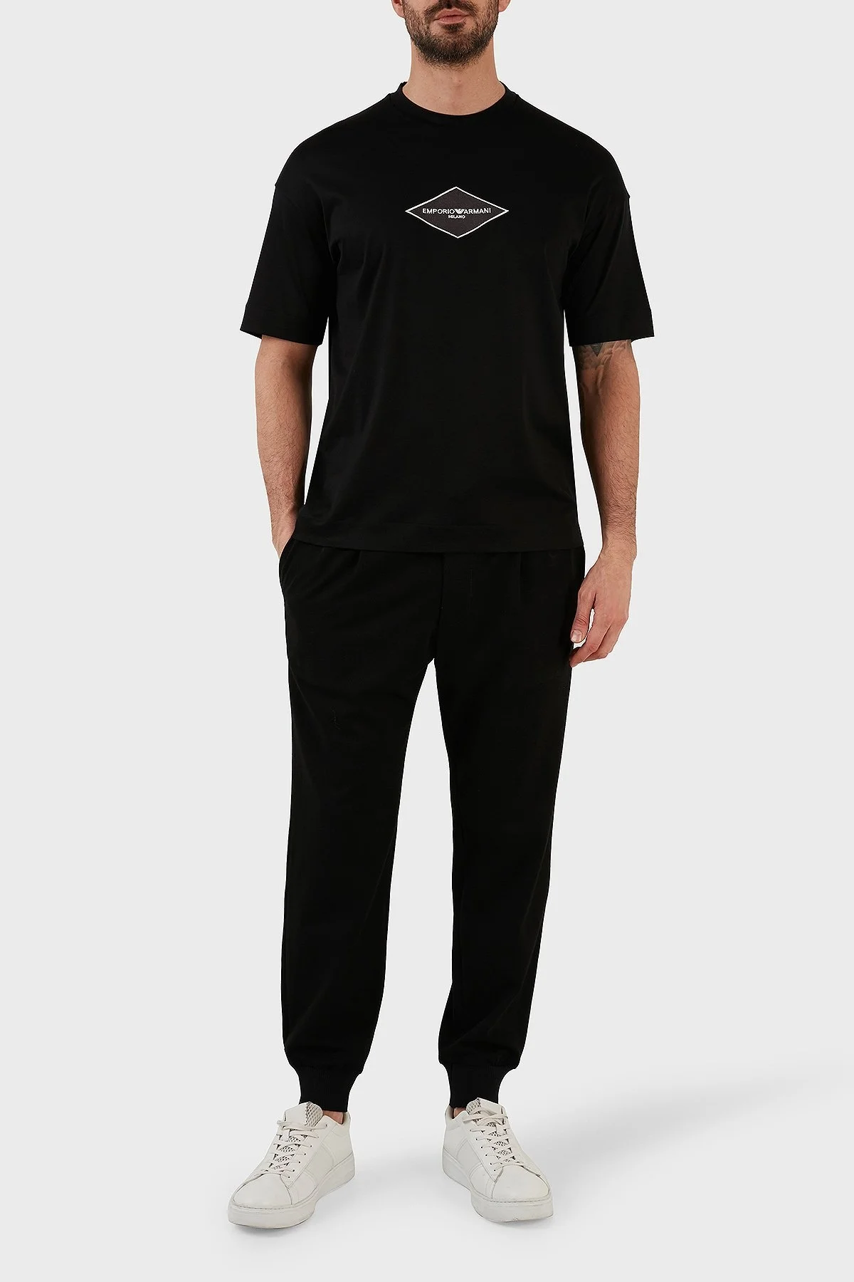 Emporio Armani Pamuklu Relaxed Fit Bisiklet Yaka Erkek T Shirt 3R1TU4 1JUVZ 0999 SİYAH - 3