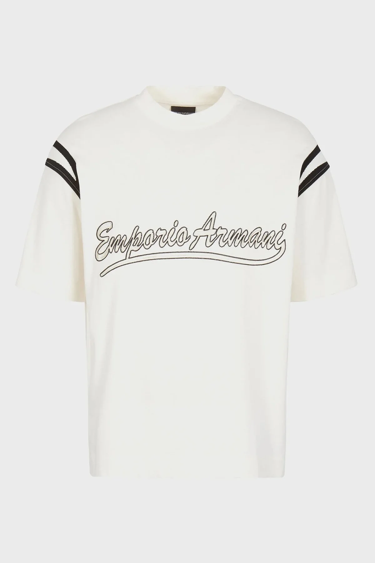 Emporio Armani Pamuklu Relaxed Fit Bisiklet Yaka Erkek T Shirt 6R1TDP 1JWZZ 0128 EKRU - 4