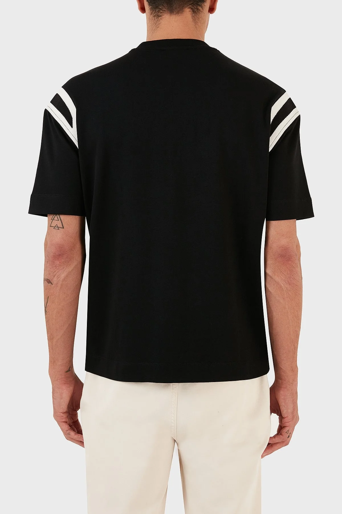 Emporio Armani Pamuklu Relaxed Fit Bisiklet Yaka Erkek T Shirt 6R1TDP 1JWZZ 0999 SİYAH - 2