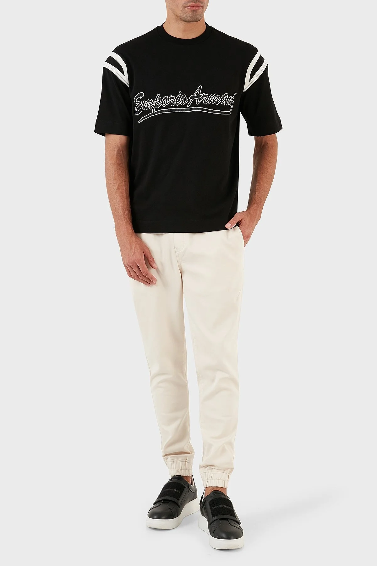 Emporio Armani Pamuklu Relaxed Fit Bisiklet Yaka Erkek T Shirt 6R1TDP 1JWZZ 0999 SİYAH - 5