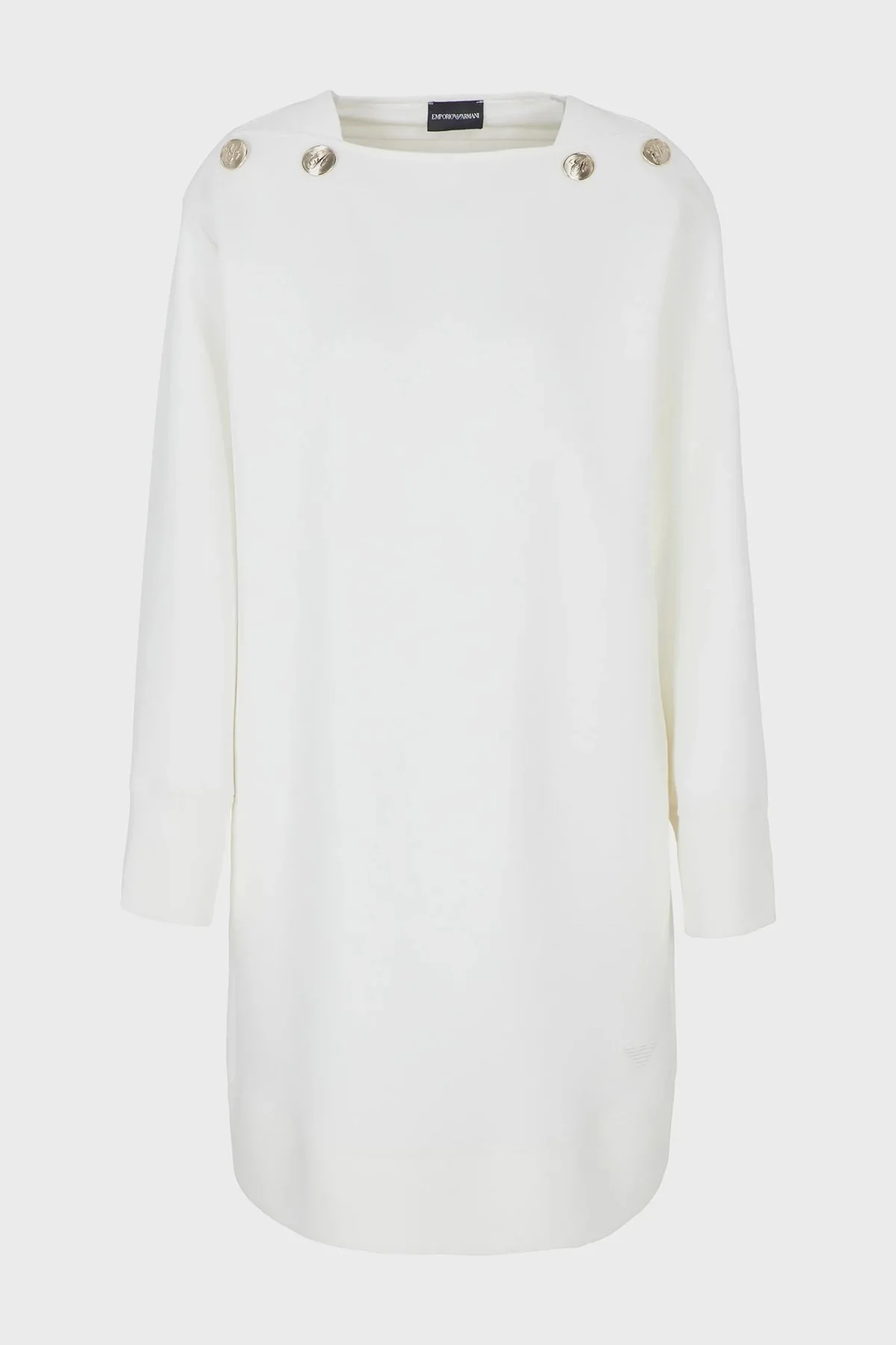 Emporio Armani Pamuklu Relaxed Fit Kare Yaka Mini Bayan Elbise 6R2A6A 1JHSZ 0101 EKRU - 10