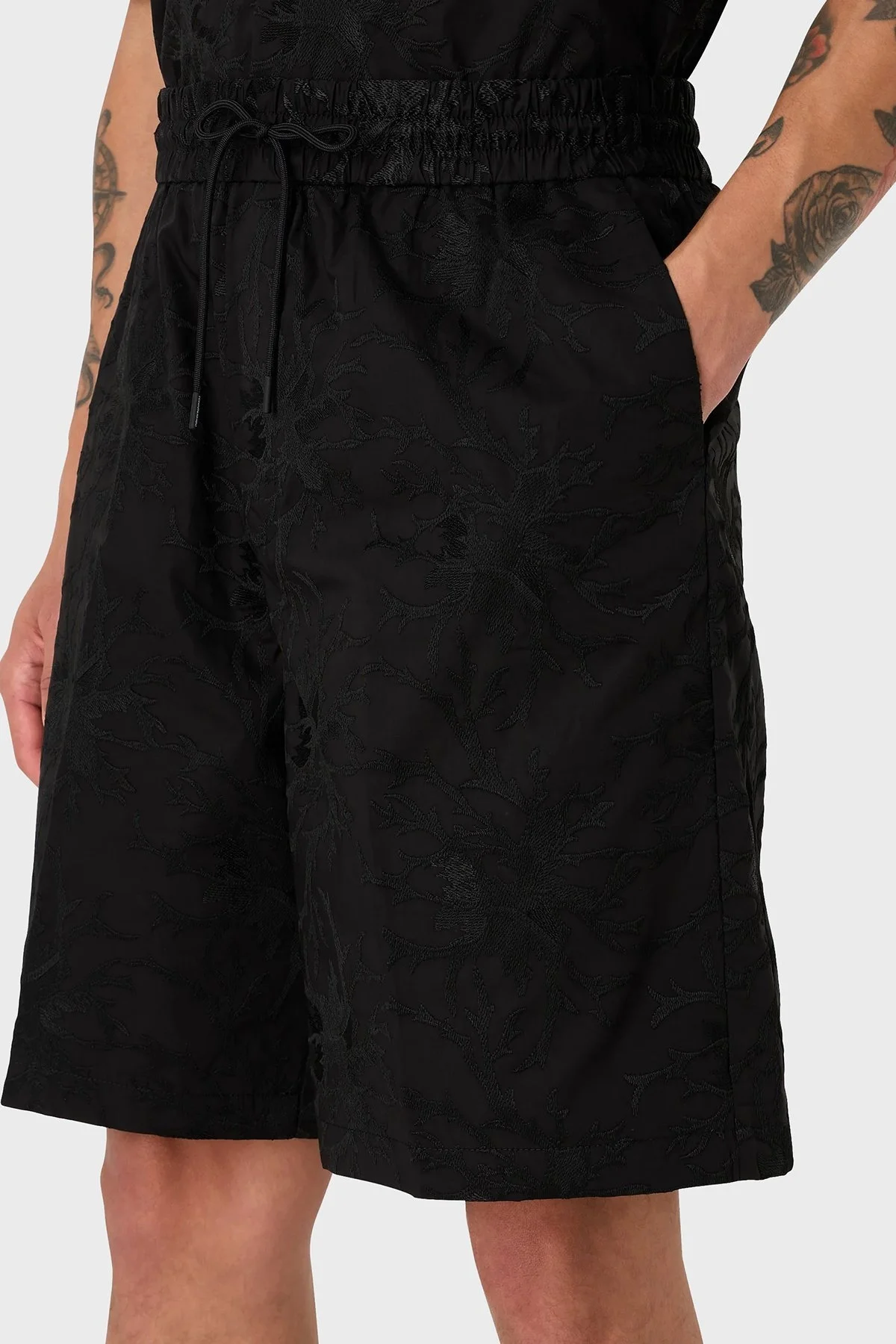 Emporio Armani Pamuklu Relaxed Fit Poplin Erkek Short 3D1PT9 1NQMZ 0999 SİYAH - 5