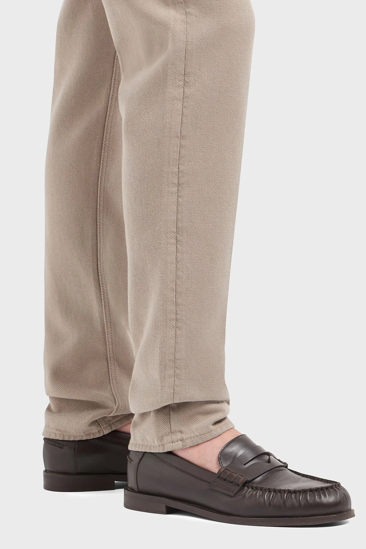 Emporio Armani Pamuklu Skinny Fit Düşük Bel Düz Paça Jeans Erkek Kot Pantolon EM000668 AF12631 U6167 BEJ - 4