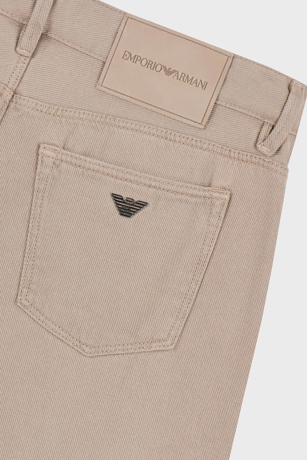 Emporio Armani Pamuklu Skinny Fit Düşük Bel Düz Paça Jeans Erkek Kot Pantolon EM000668 AF12631 U6167 BEJ - 5