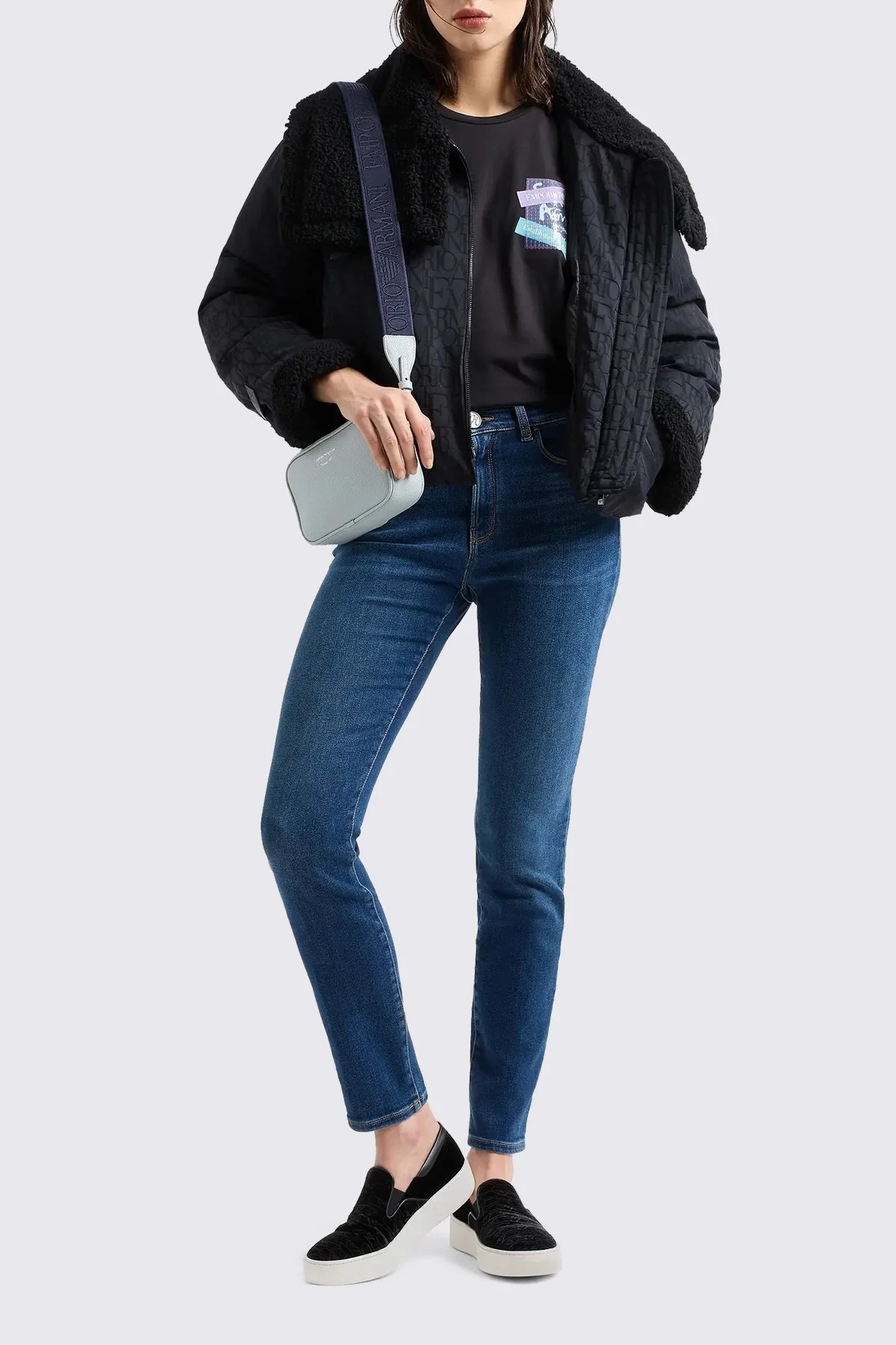 Emporio Armani Pamuklu Skinny Fit Yüksek Bel Jeans Kadın Kot Pantolon 6D2J20 2DUPZ 0942 LACİVERT - 3